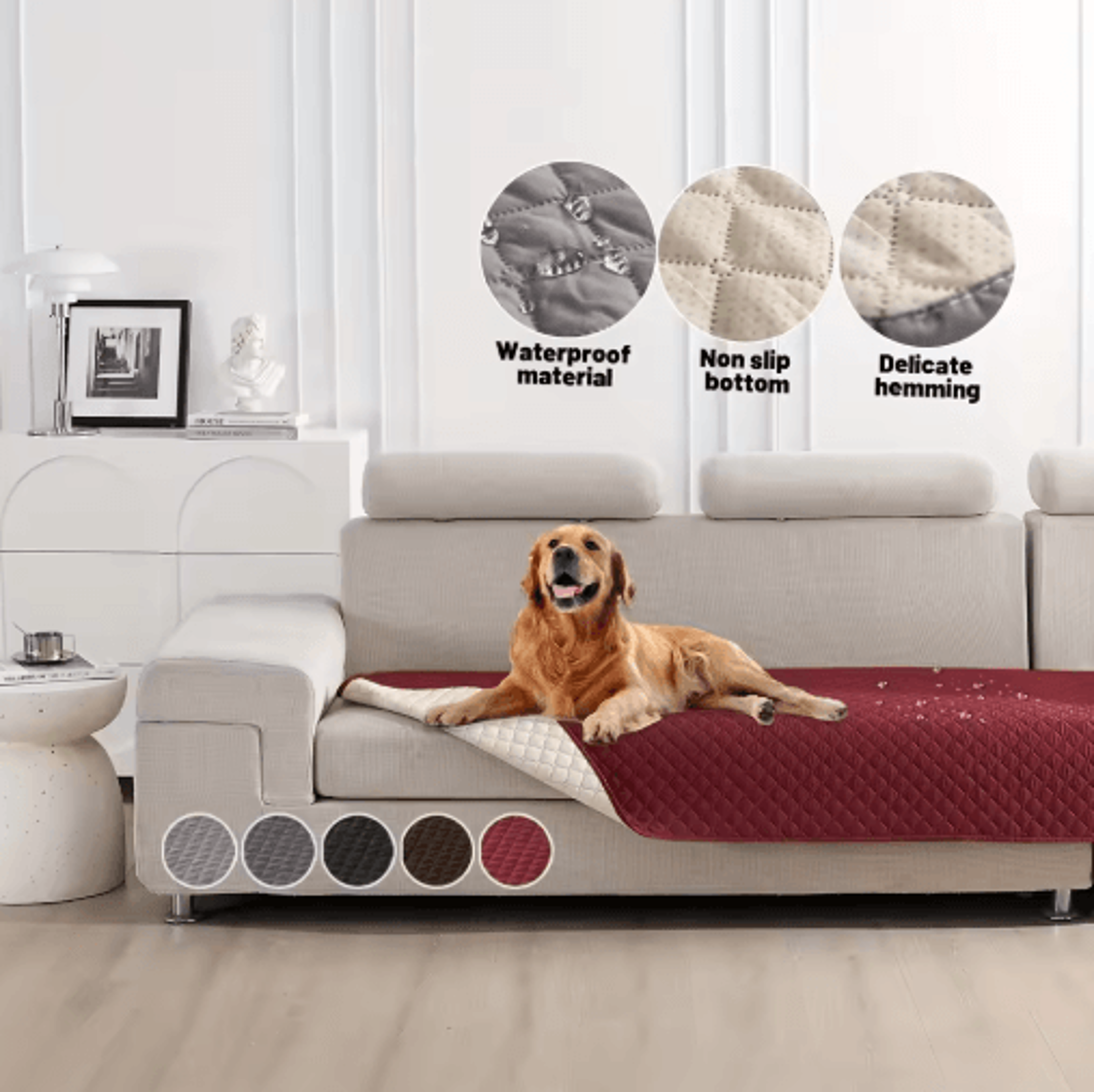 Waterproof NonSlip Pet Bed Cover Sofa  Furniture Protector For Dogs And Cats 9