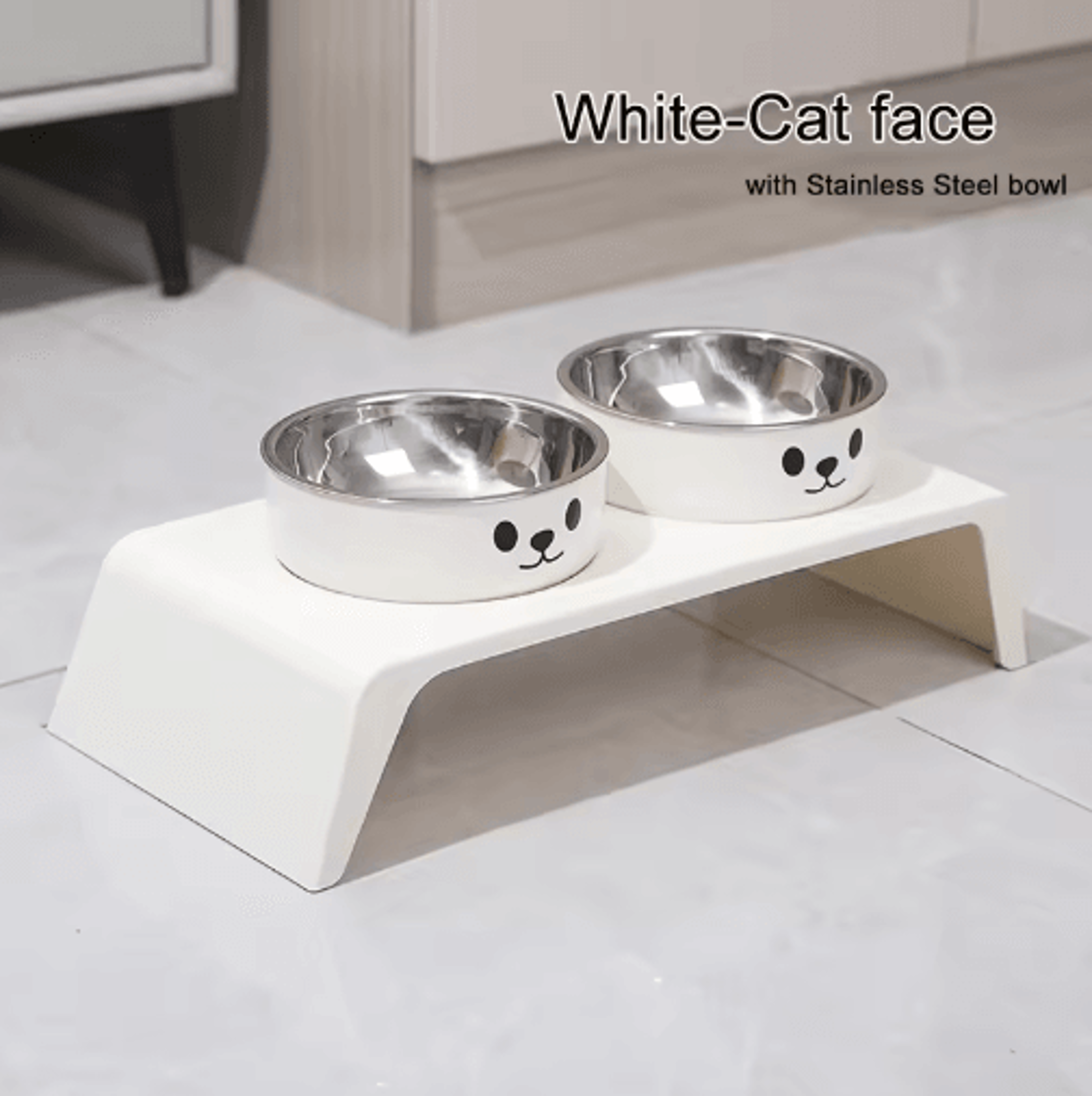 Elevated Dog Feeder With Stainless Steel Bowls Raised Pet Feeding Station For Dogs  Cats 2