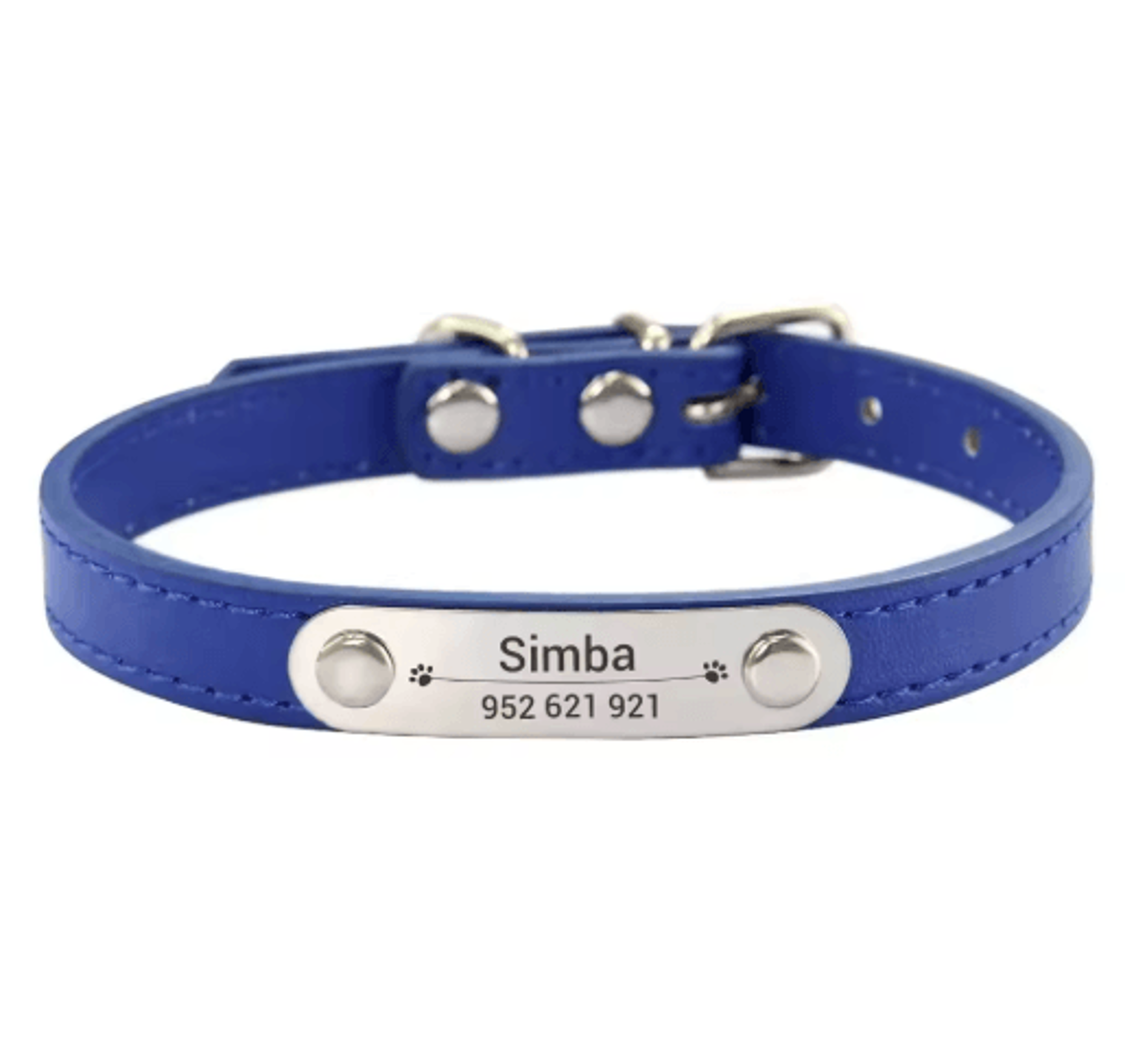 Personalized PU Leather Dog Collar With Engraved Name ID Anti Lost Pet Collar 9