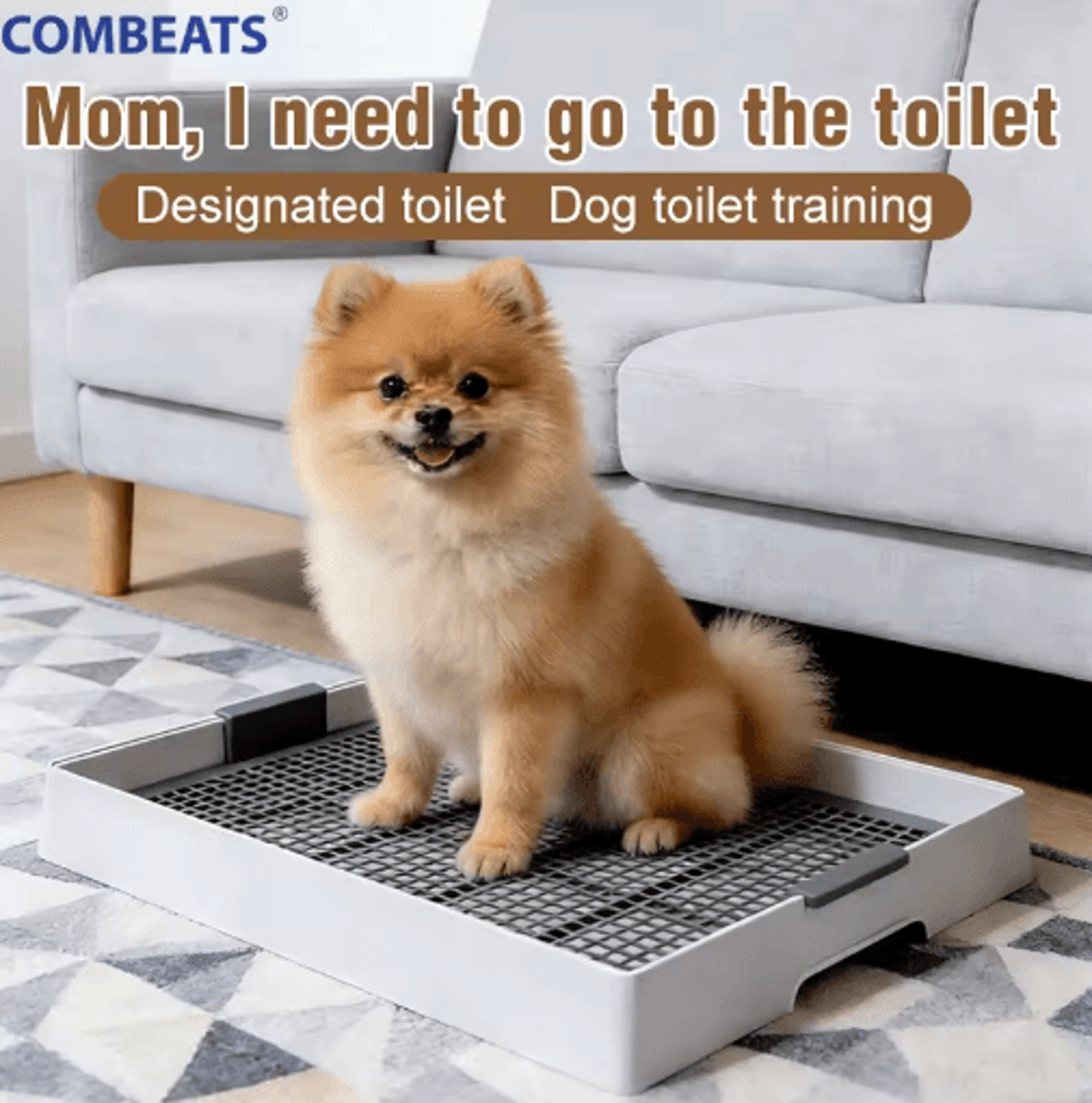 Flat Dog Potty Tray  AntiMess Pee Pad Holder For Small  Medium Dogs 0