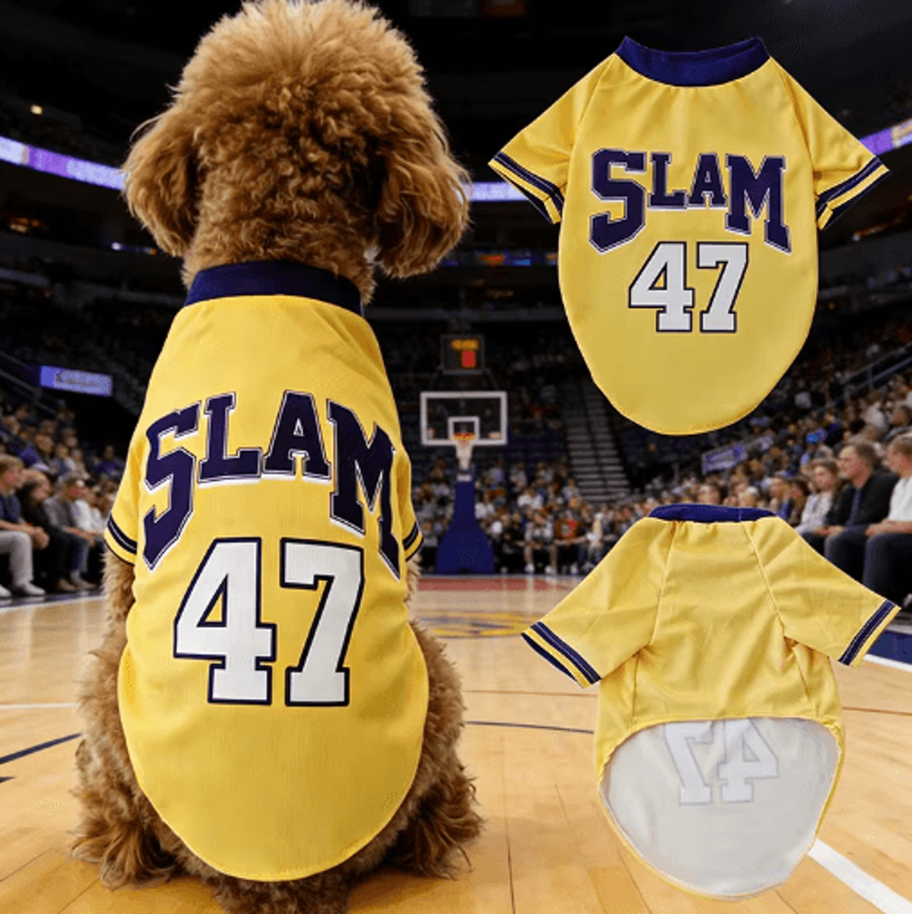slam 47 mesh dog jersey – breathable summer sports shirt for dogs & cats