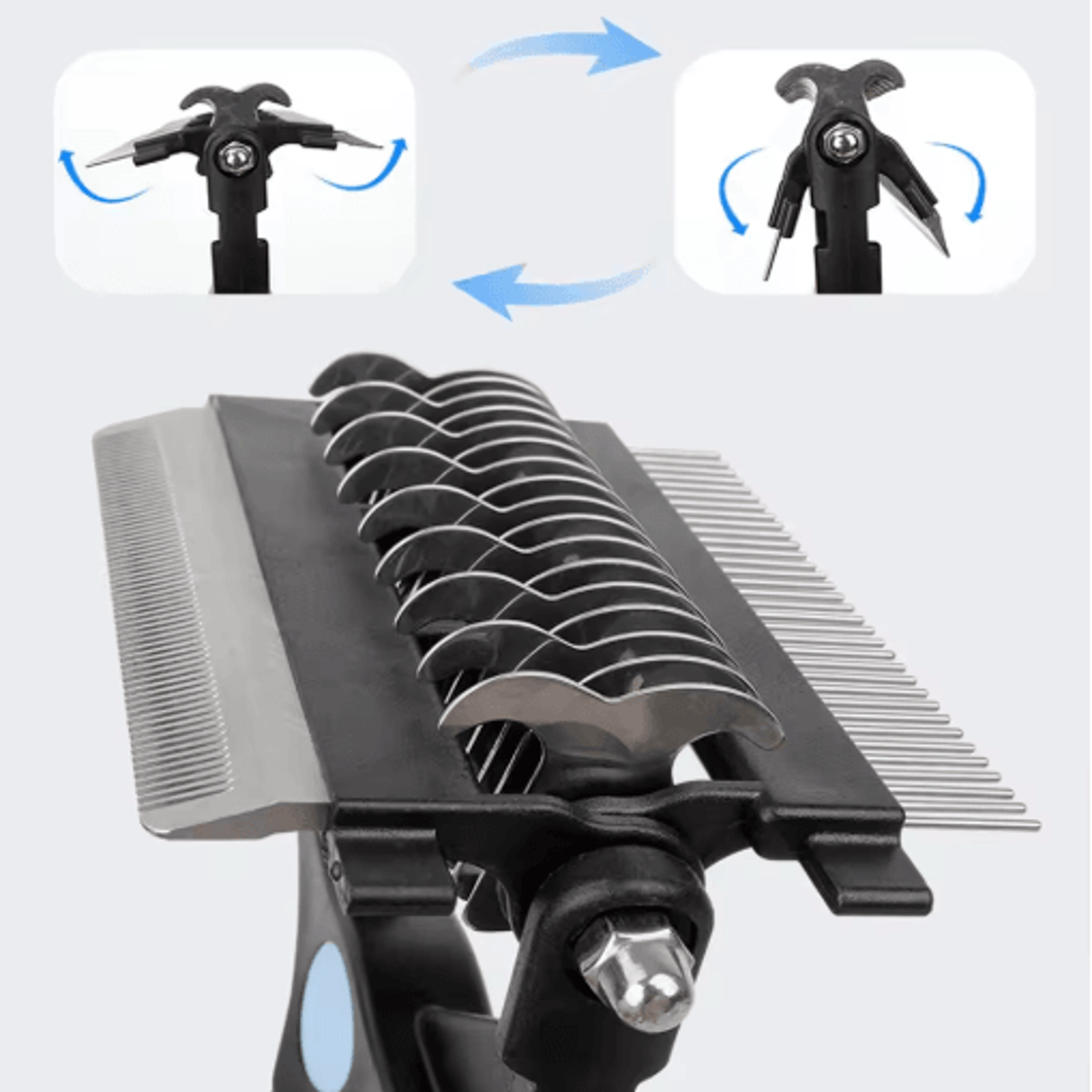 FurFlow 3in1 Deshedding Brush For Dogs  Cats 7