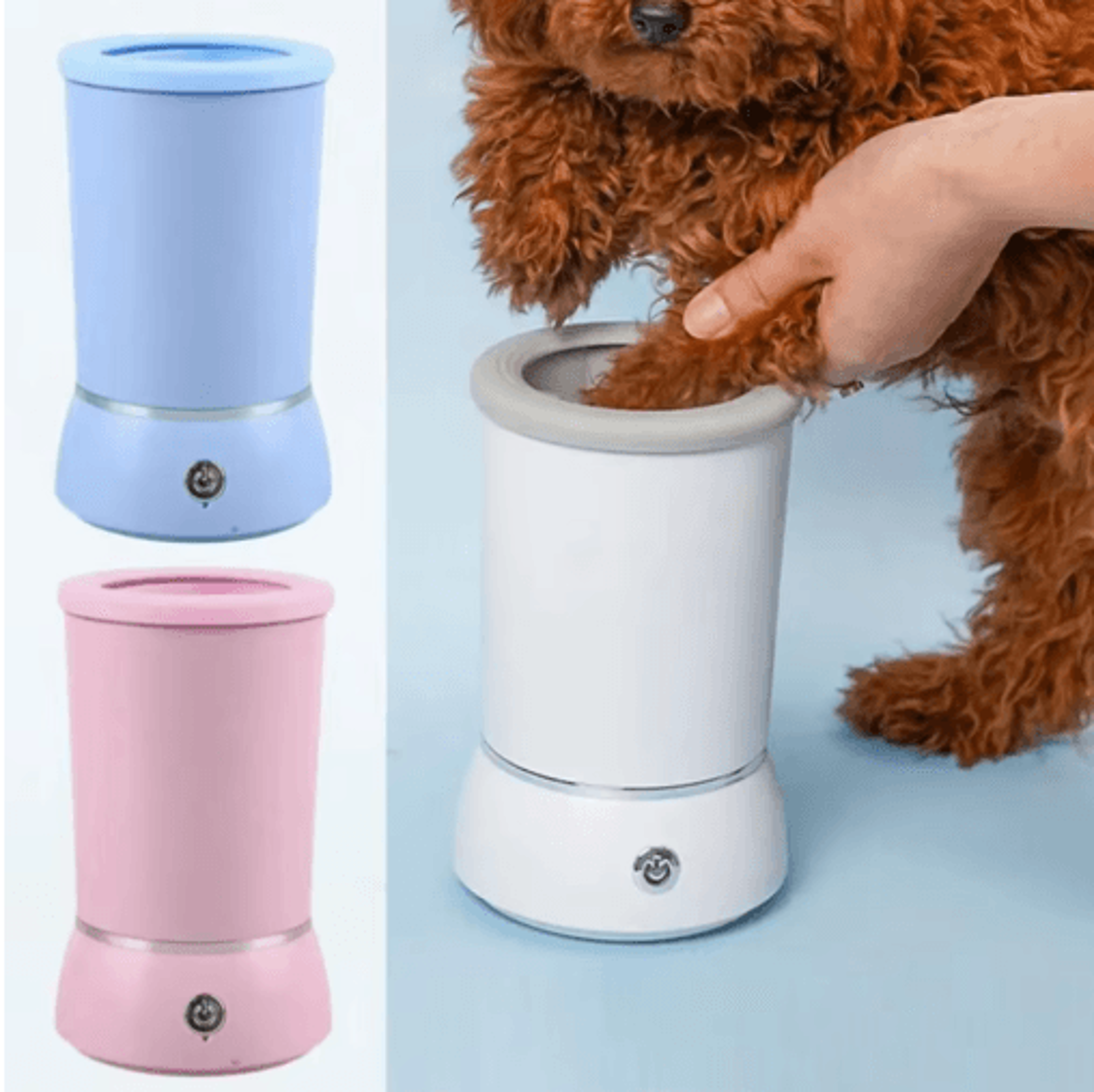 pawpure automatic dog paw cleaner & usb rechargeable pet massager