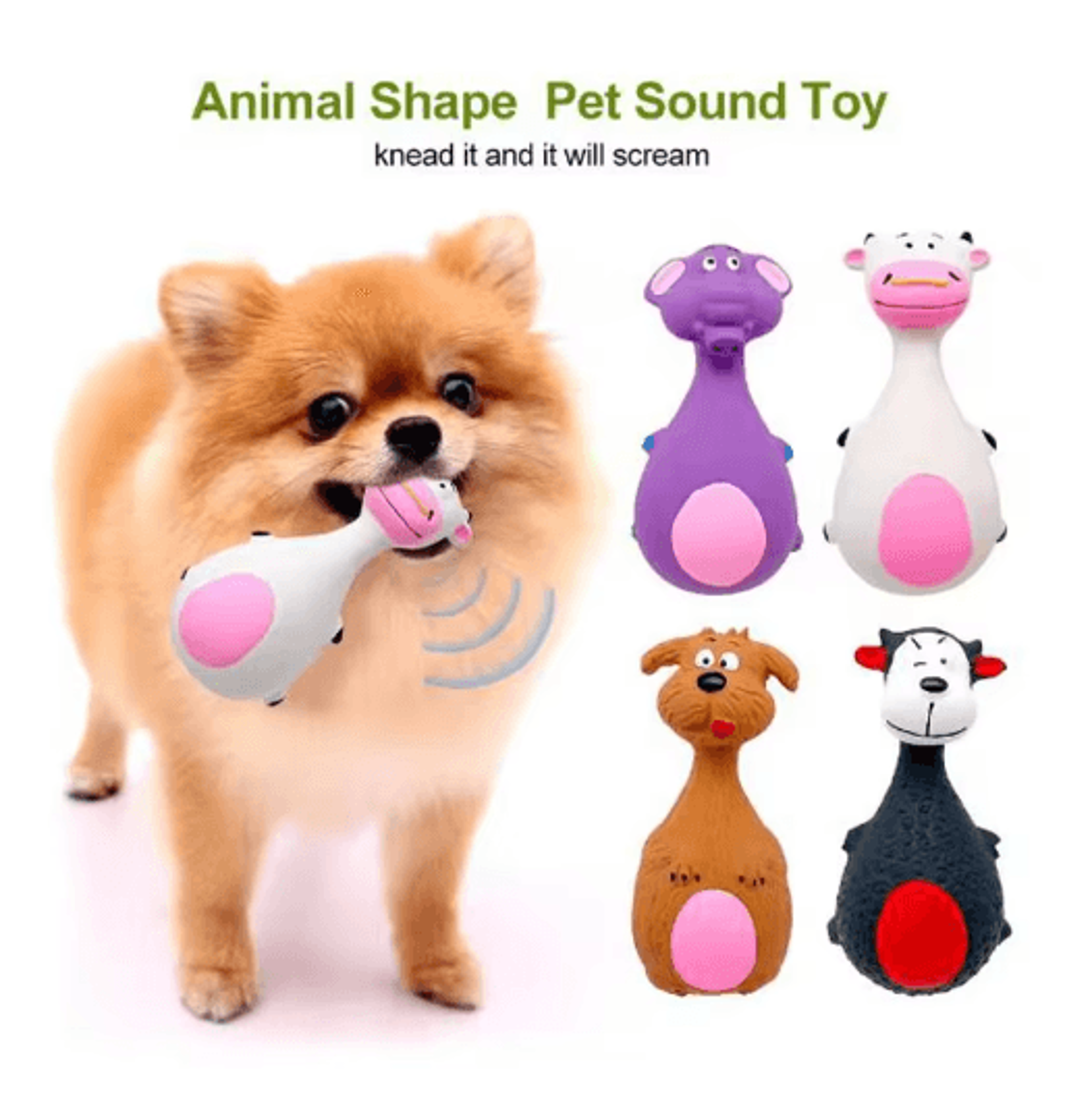 Jungle Squeak Interactive Dog Chew Toy For Small  Large Dogs 0