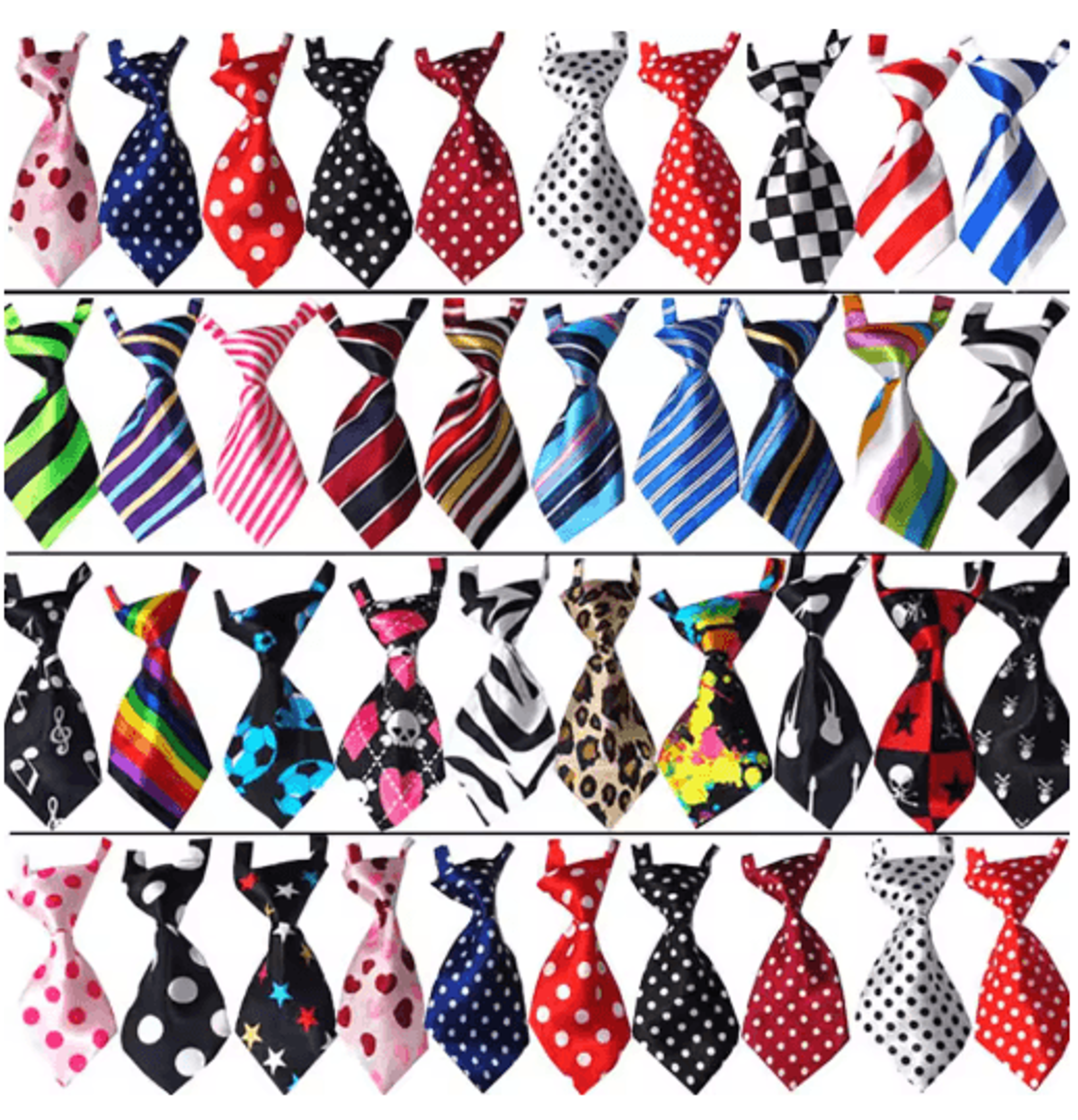 Paw Charm Adjustable Pet Bow Tie Set For Dogs  Cats 2
