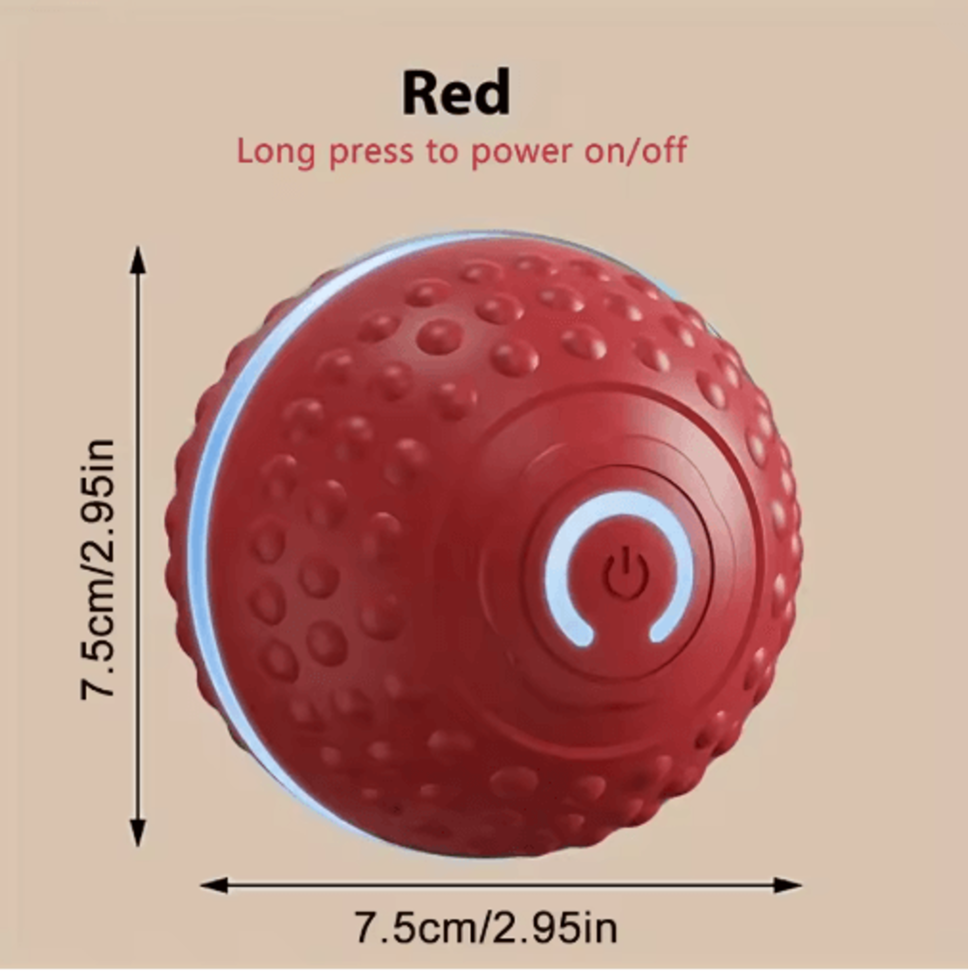RolliPlay Smart Interactive Dog Ball  Automatic Moving  Bouncing USB Rechargeable Pet Toy 7