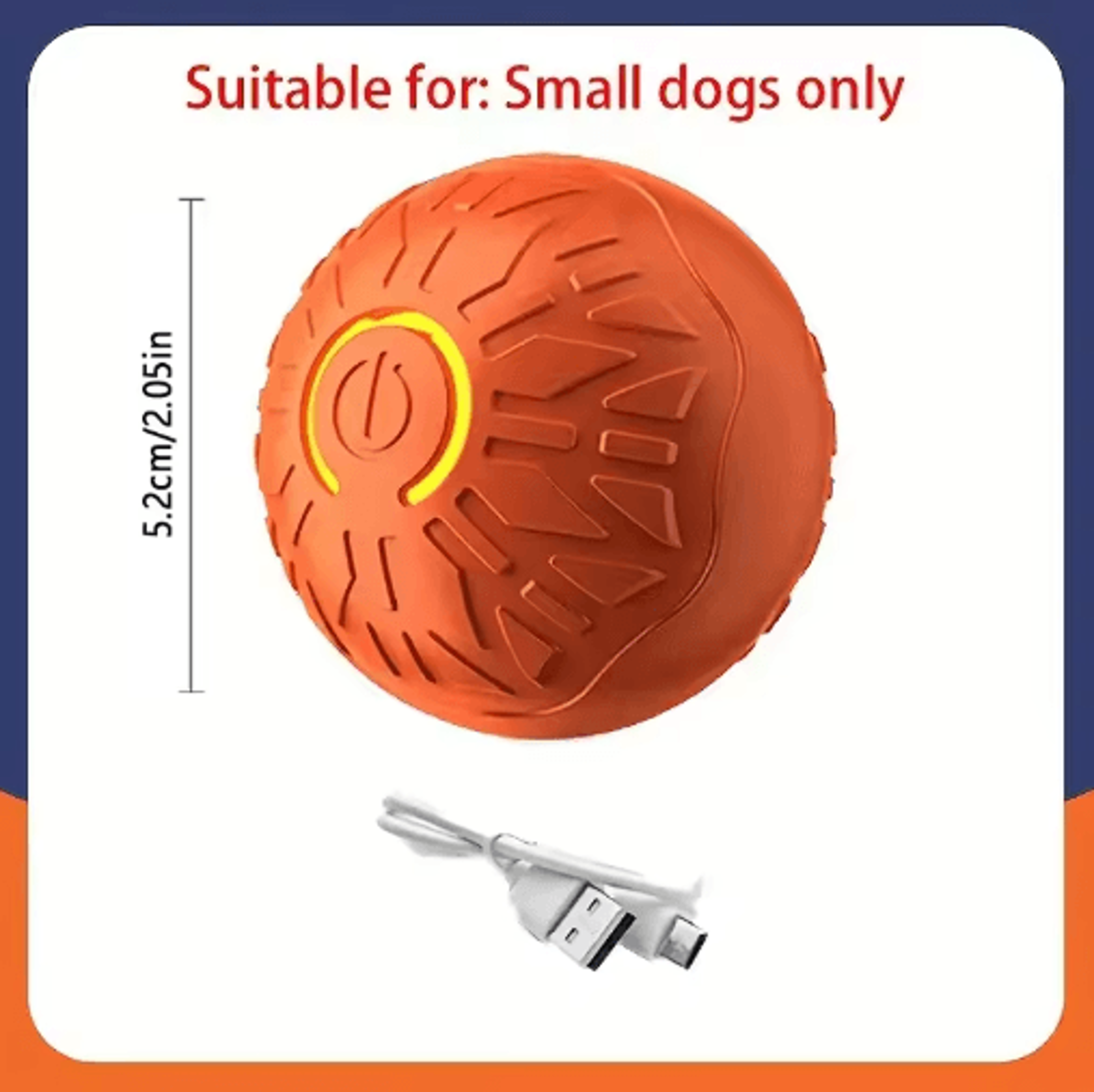 RolliPlay Smart Interactive Dog Ball  Automatic Moving  Bouncing USB Rechargeable Pet Toy 16