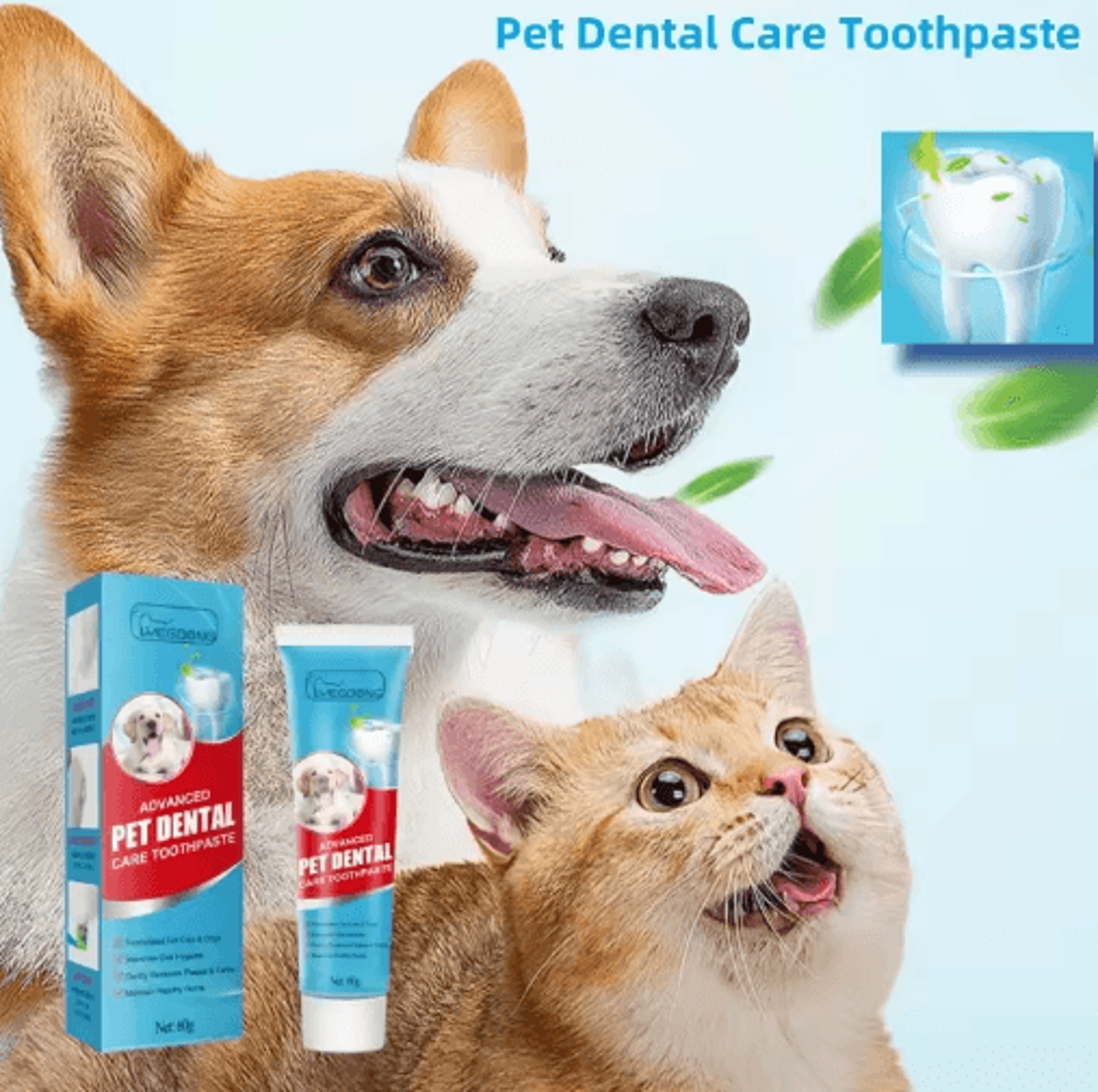 yegbong pet toothpaste – edible dog & cat toothpaste for fresh breath & dental plaque care