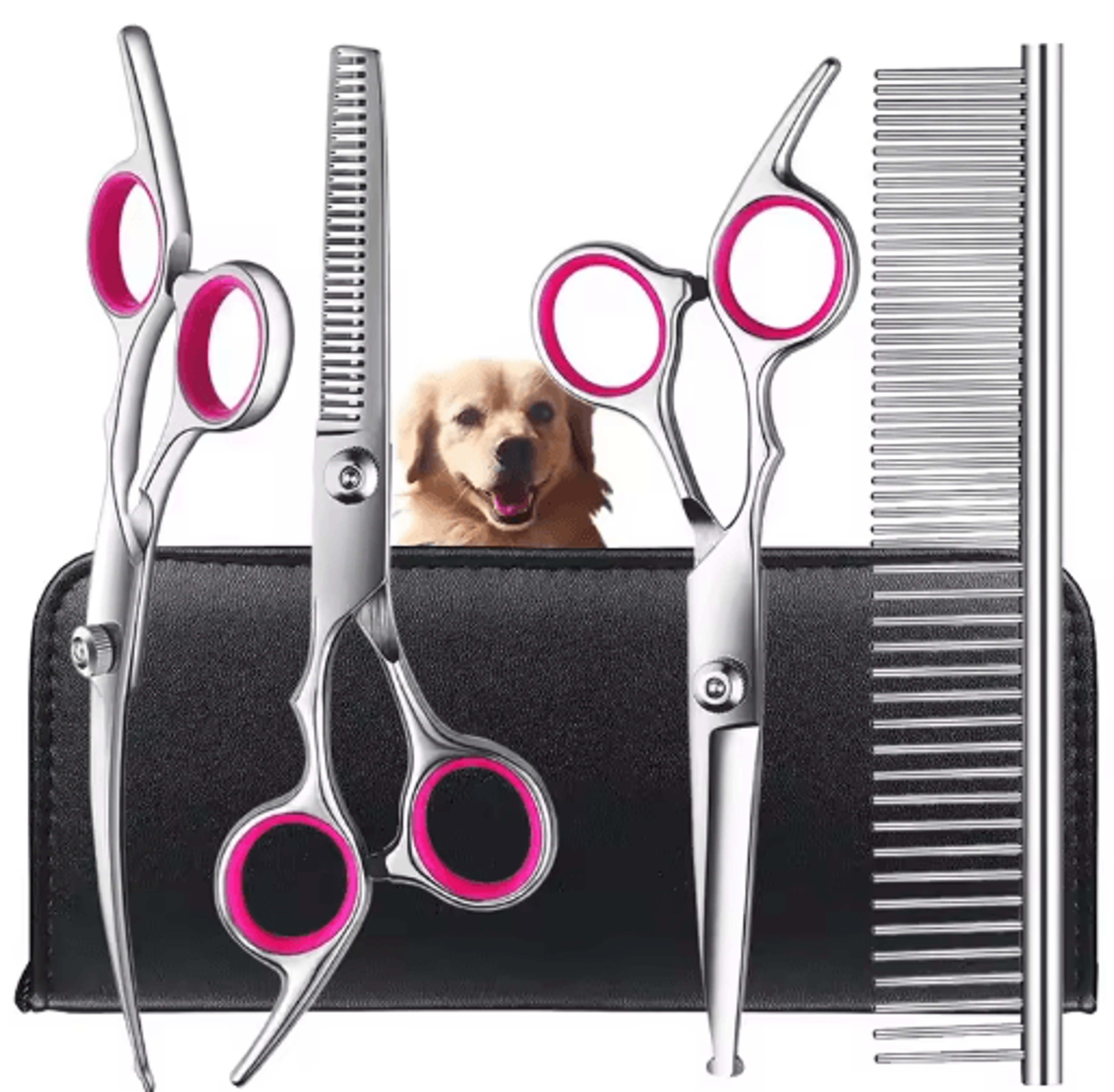 ProTrim 4PCS Pet Grooming Scissors Set  Safe Round Tip Dog  Cat Grooming Shears 2