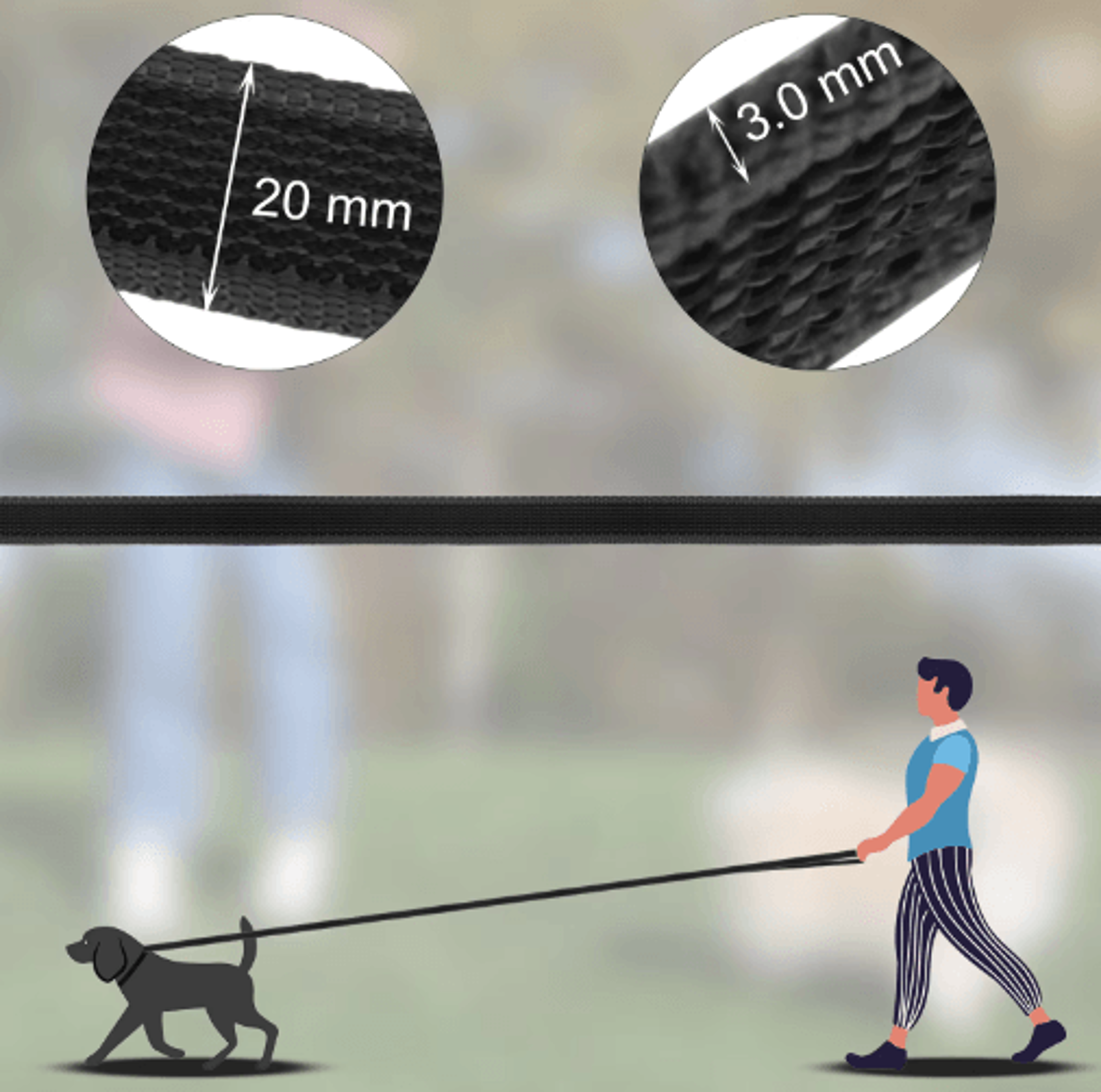 FlexTrail Long Dog Leash  Lightweight Training Lead For Small Medium  Large Dogs 15M15M 12
