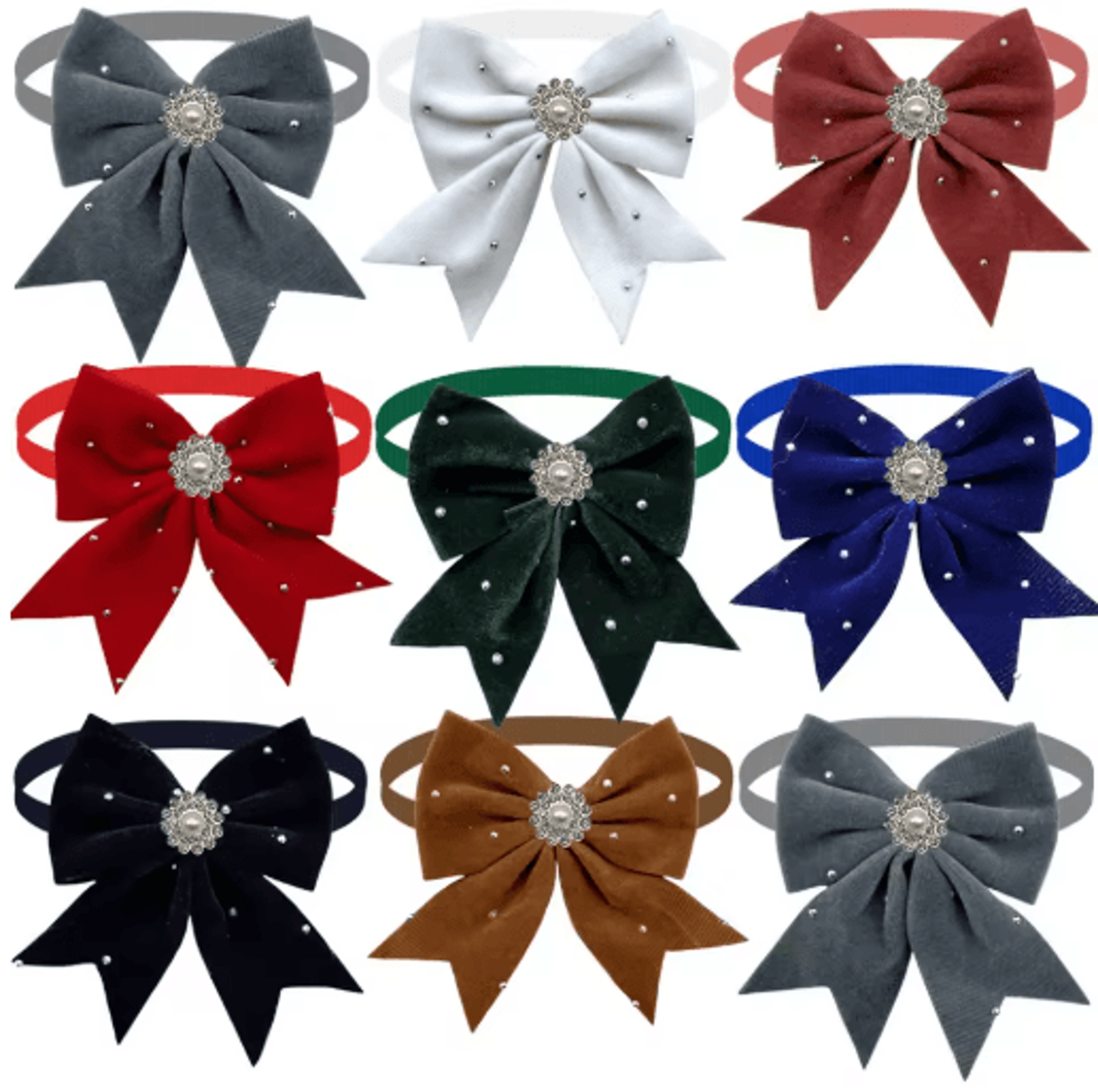 LuxeSpark Diamond Pet Bow Tie Set  Adjustable Grooming Bows For Dogs  Cats 50100PCS 1
