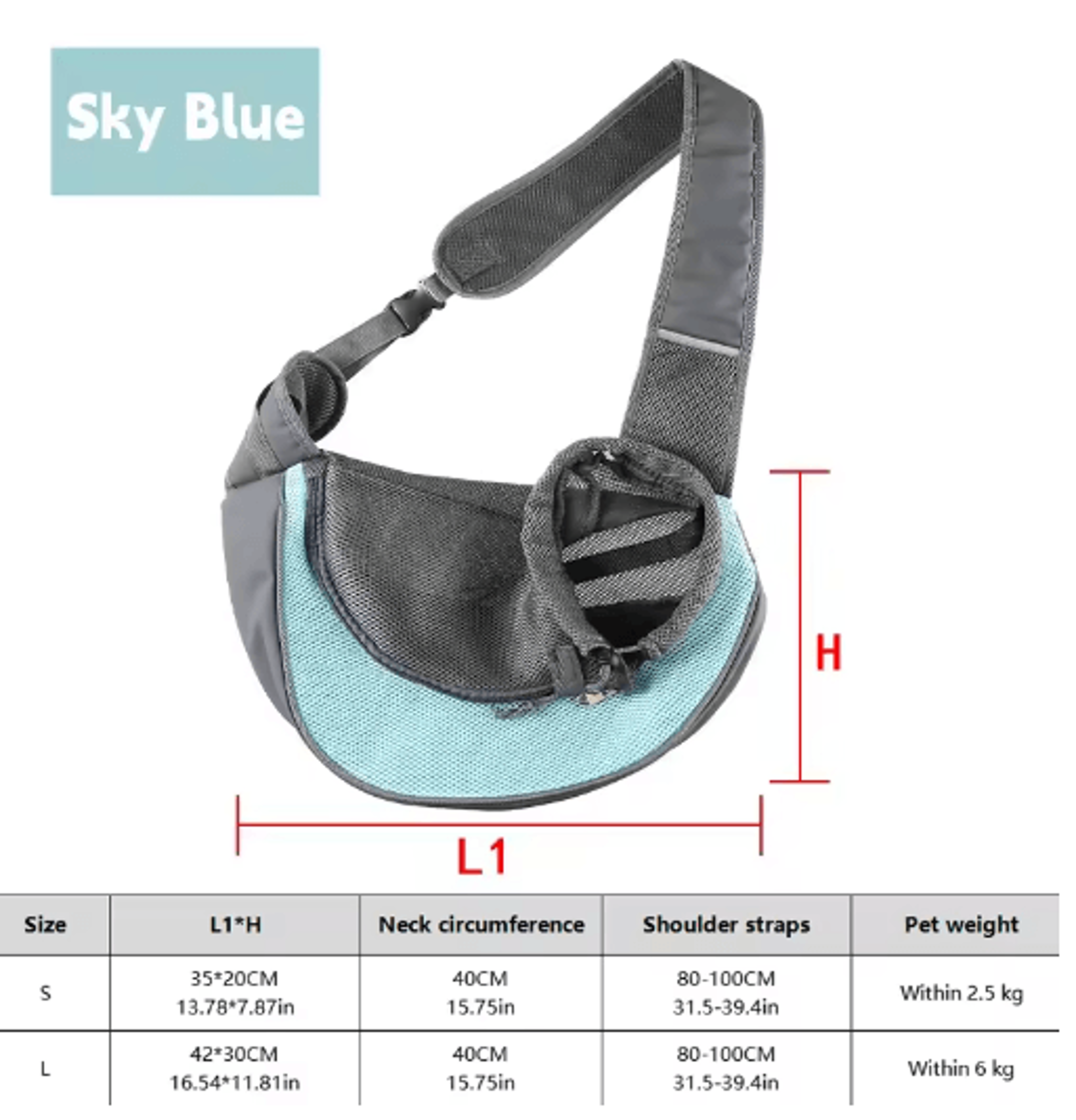 Breathable Dog Sling Carrier Backpack For Puppies  Cats Travel Crossbody Pet Bag 10