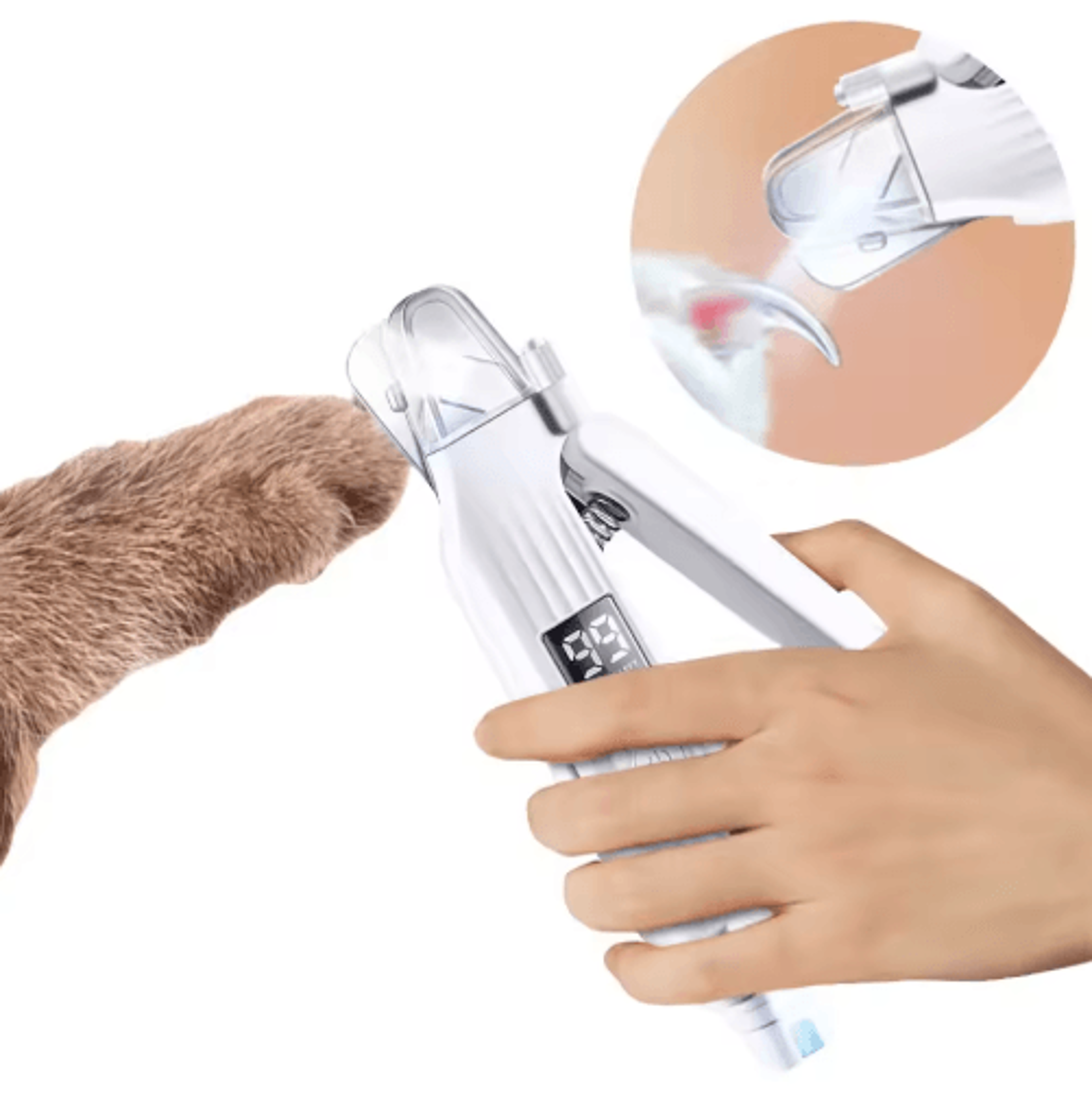2in1 Electric Dog Nail Grinder  Clipper With LED Light  Rechargeable Pet Nail Trimmer For Dogs  Cat 5