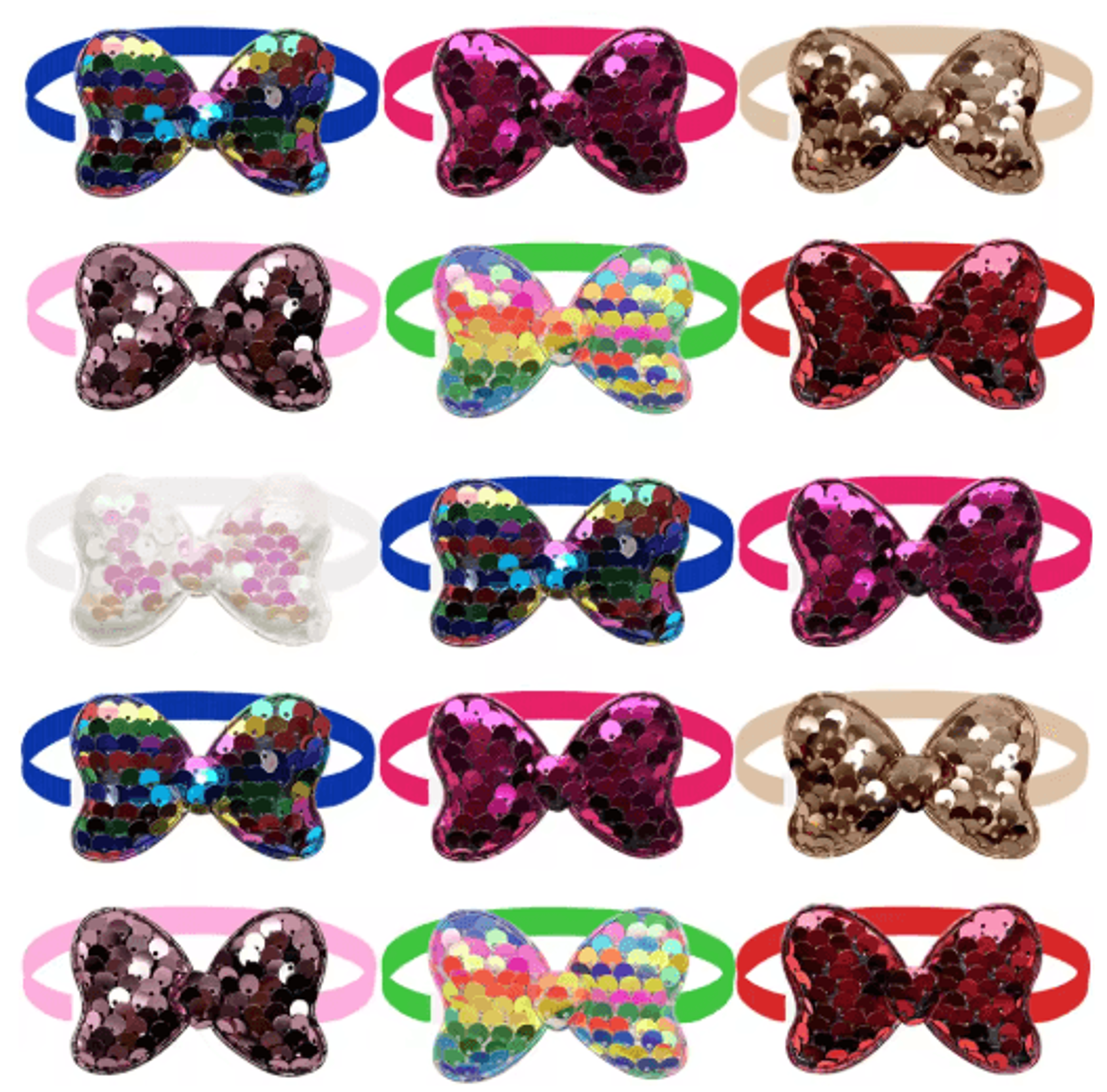 Sequin Style Pet Bow Tie Set For Dogs  Puppies  Sparkling Grooming Accessories 50100PCS 1