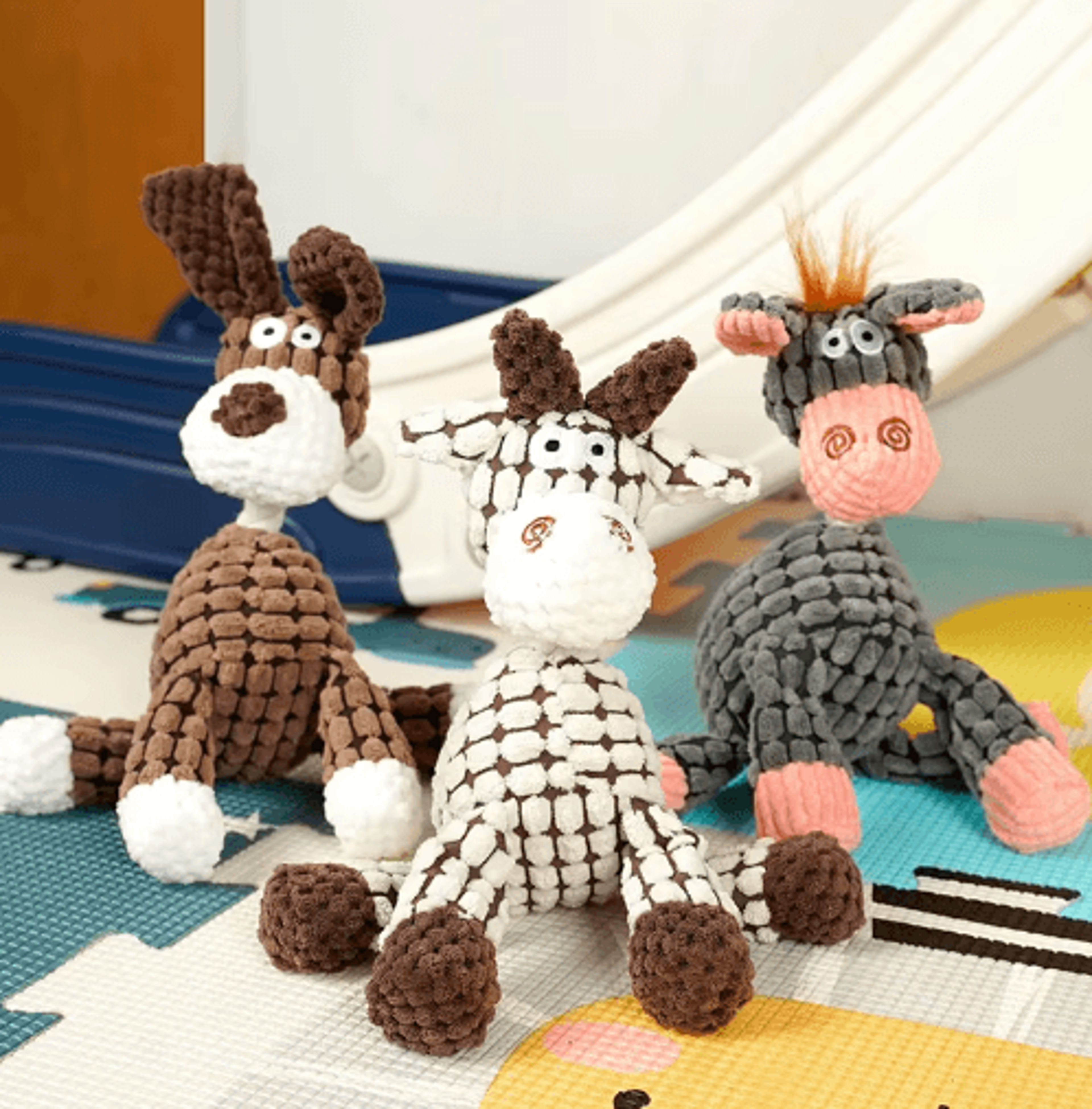 Pineapple Grid Cotton Rope Dog Toy  Plush Interactive Teething  BiteResistant Pet Toy 5