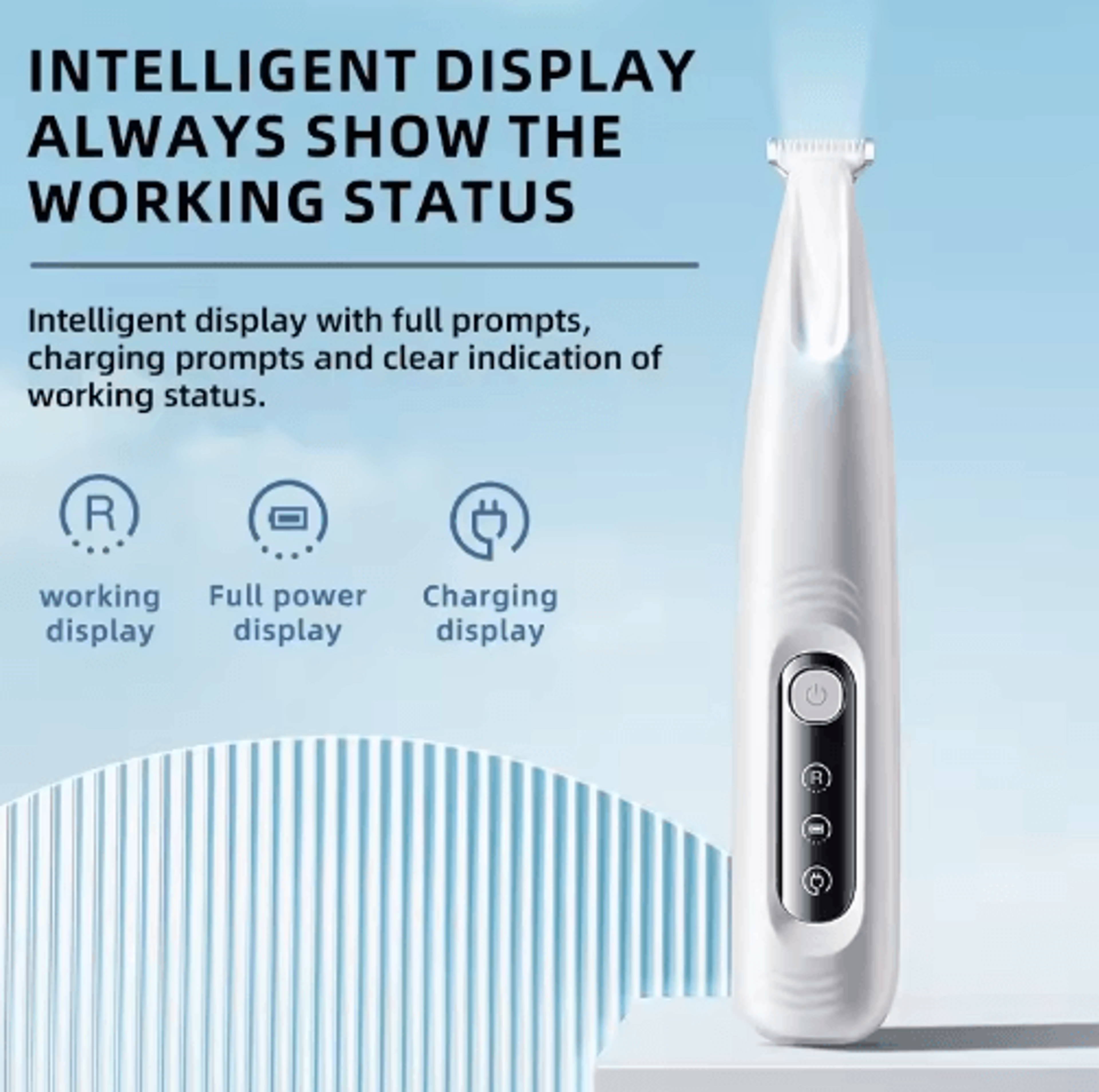 TypeC Dog Paw Trimmer With LED Light  Waterproof Pet Grooming Clipper With Wide Blade 5