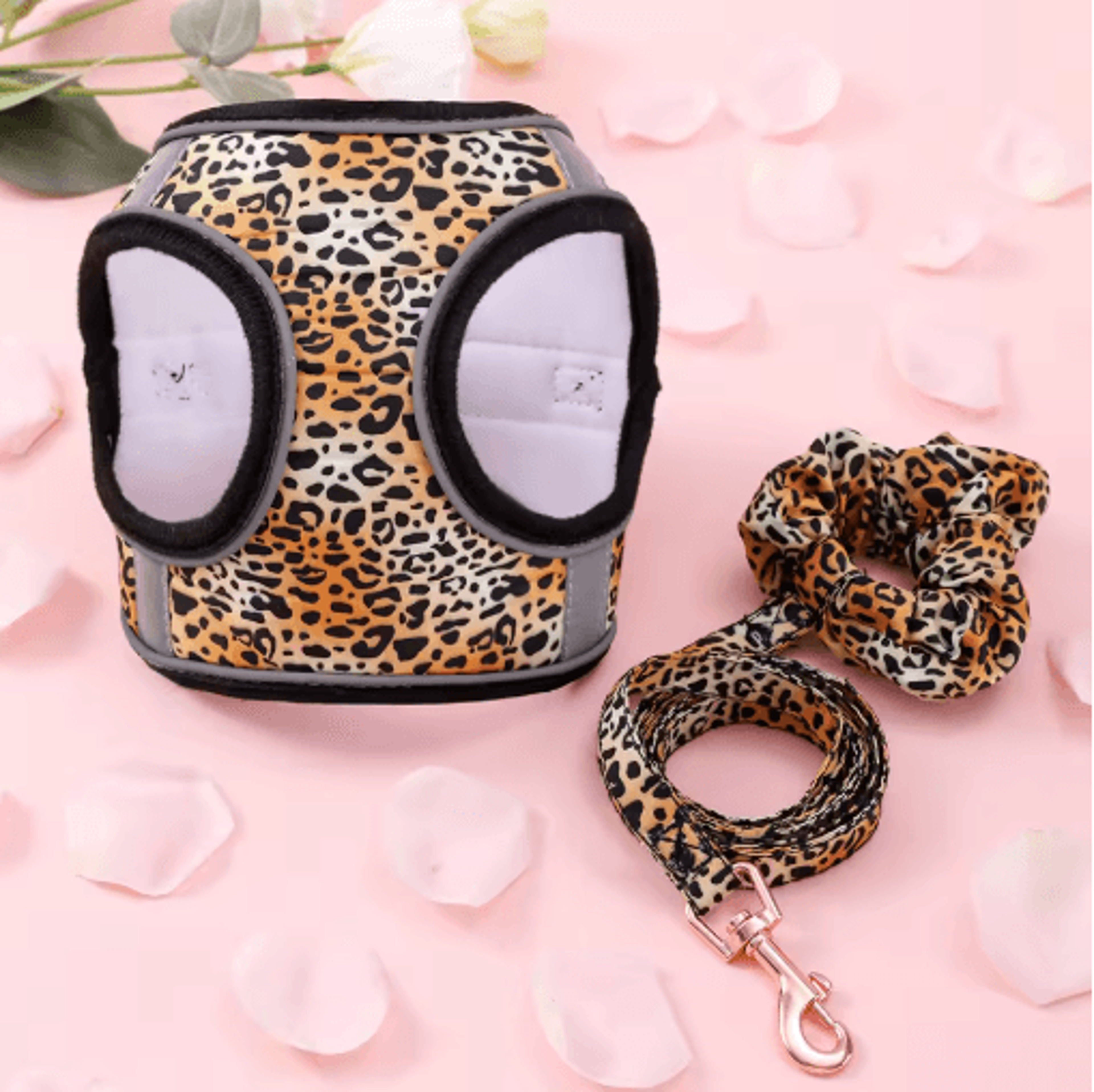 Soft Winter Small Pet Harness  Leash Set Cute Warm Vest Harness With Traction Bracelet 4