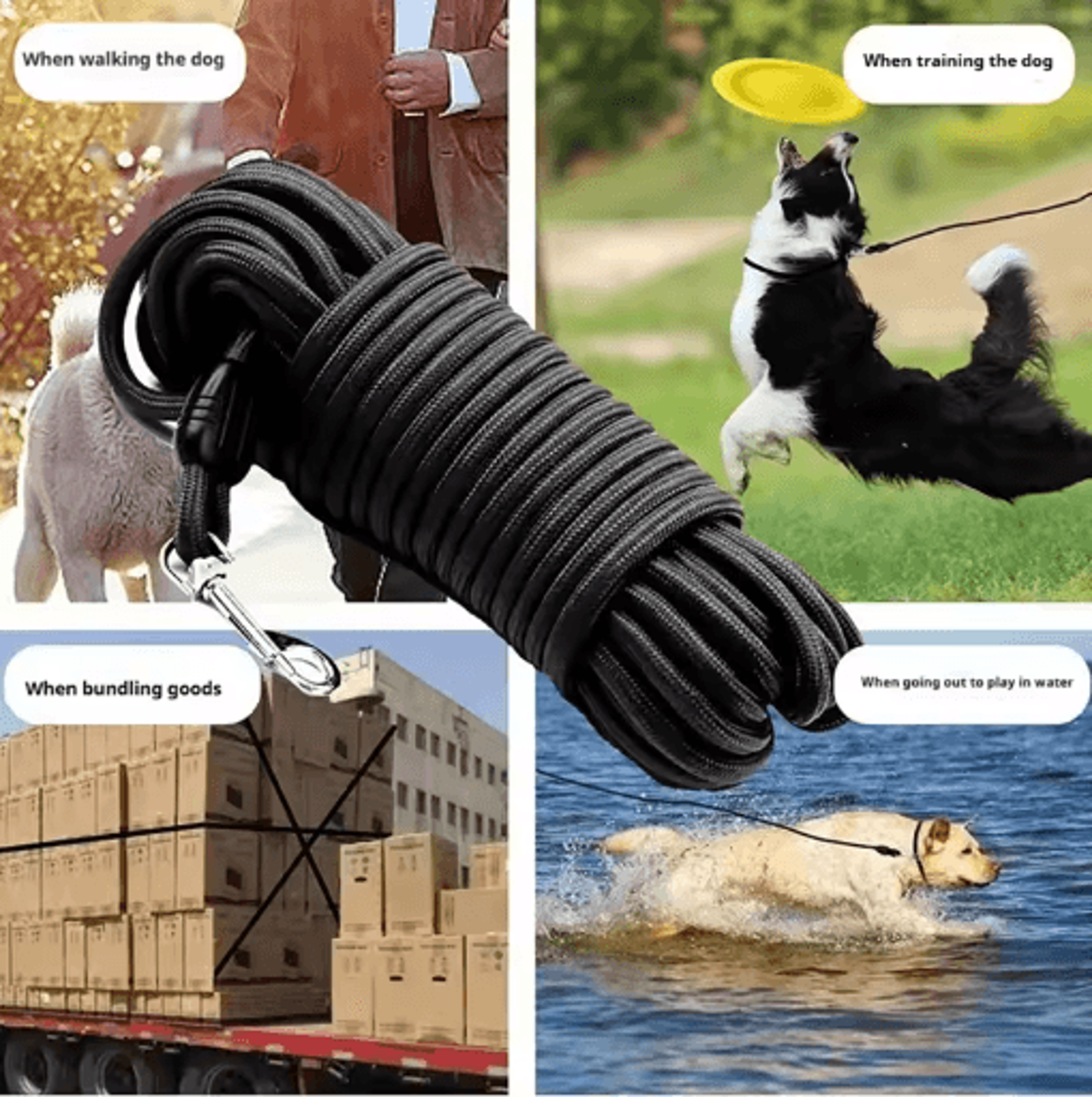 Long Pet Tracking  Training Tow Rope Durable Nylon Dog Lead For Medium  Large Dogs 5