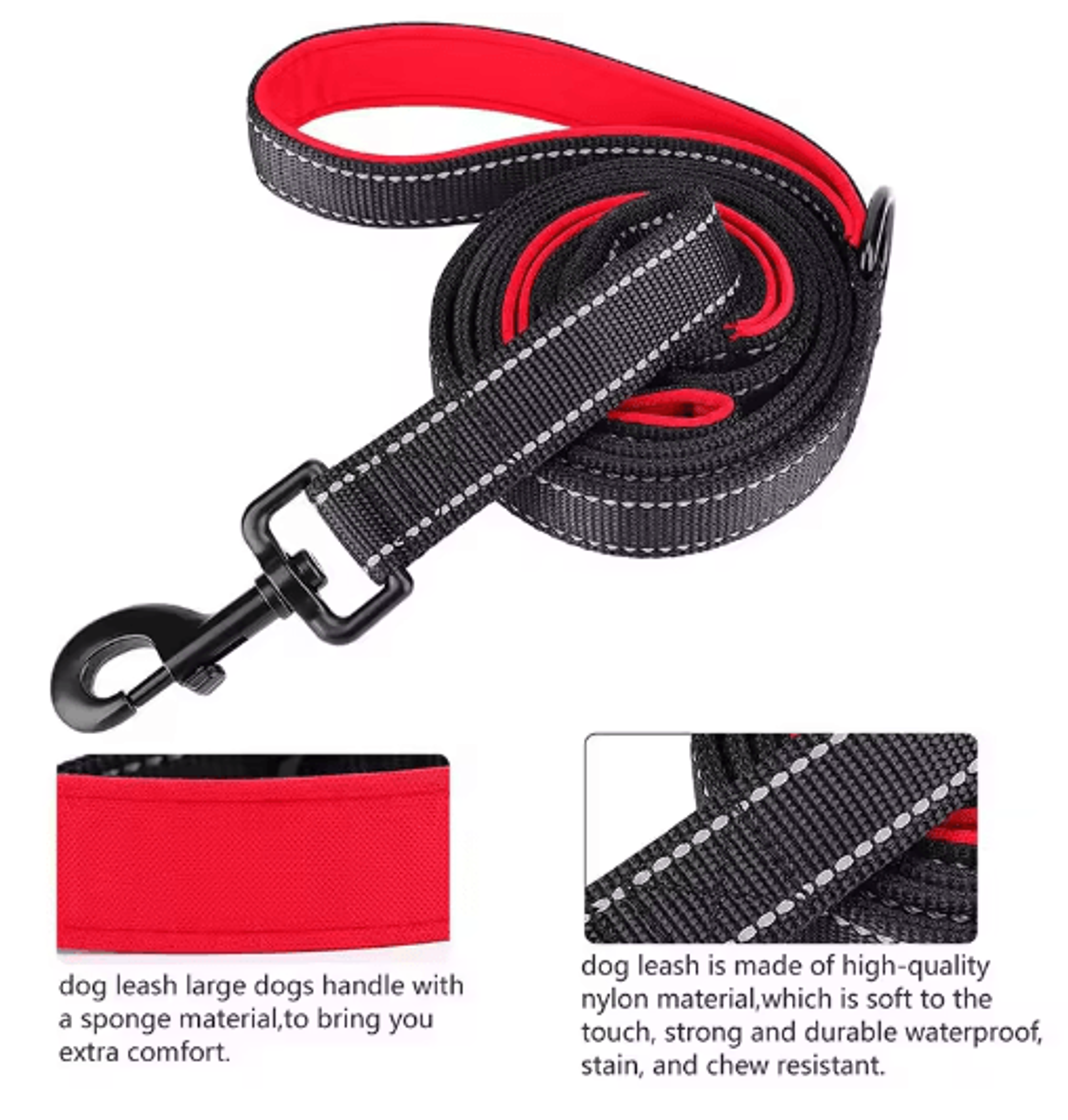 Heavy Duty Double Handle Dog Leash For Training  Walking 14