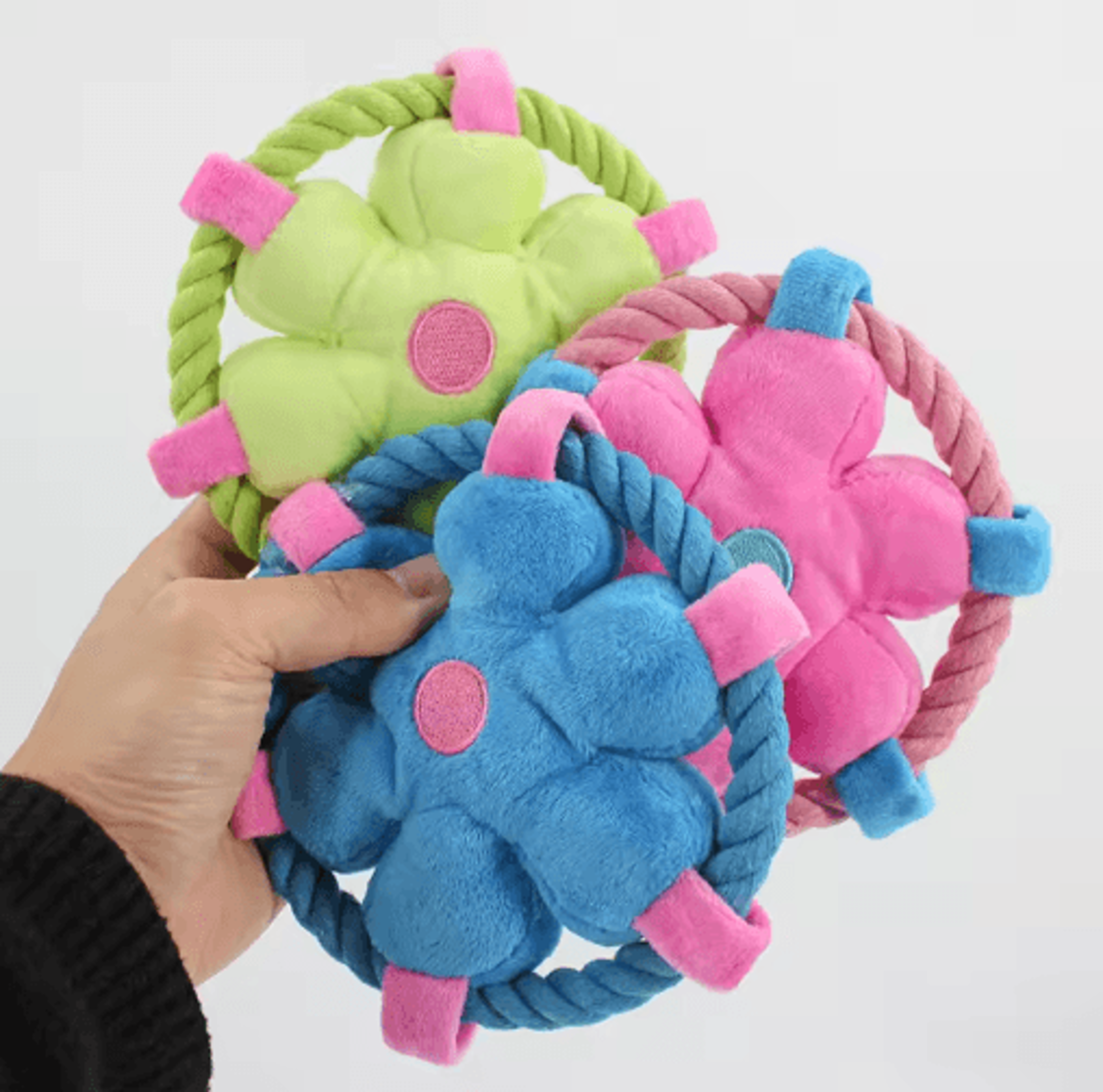 Durable Rope Fetch Dog Toy Interactive Chew Toy For Teeth Cleaning  Training 5