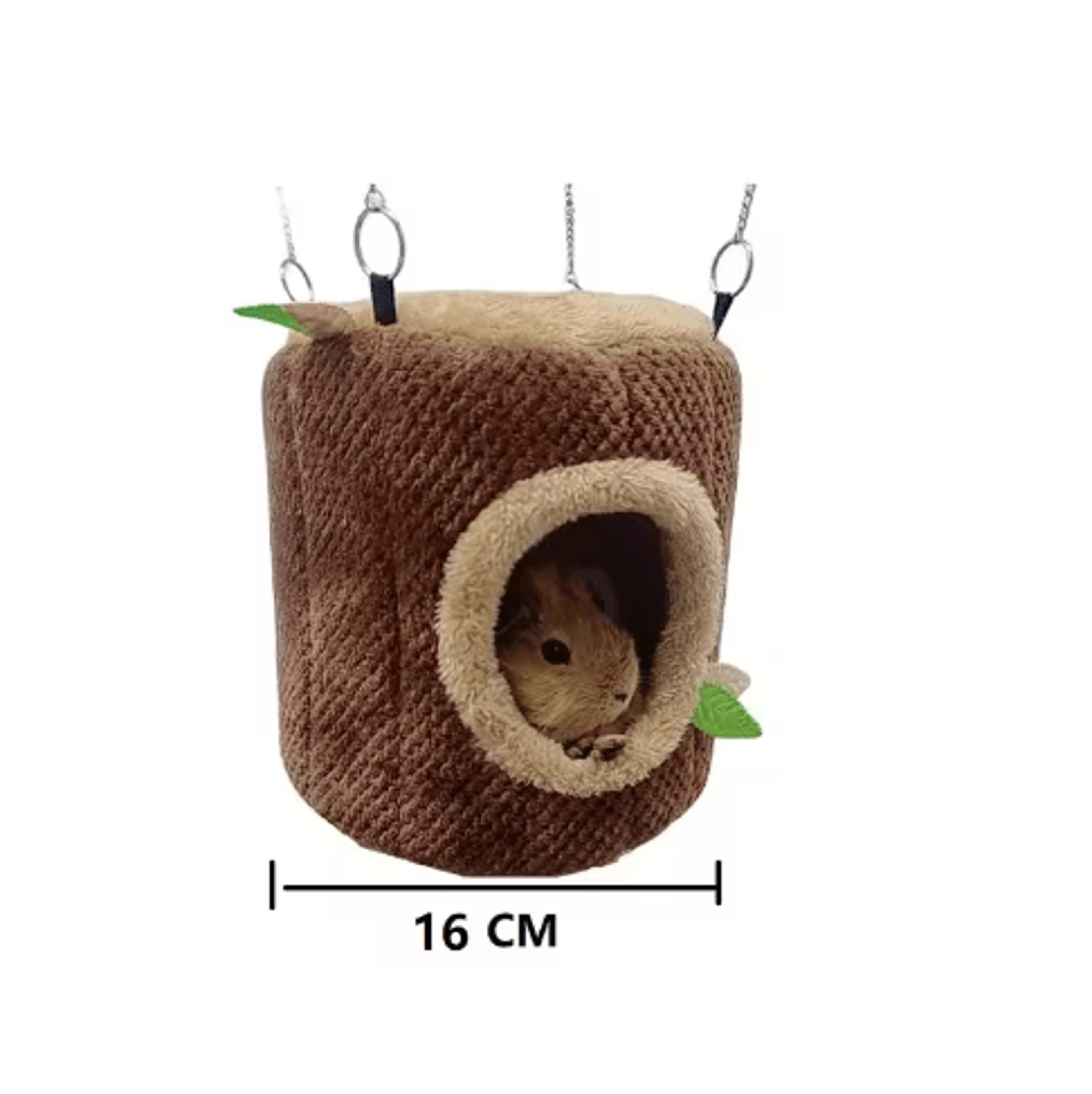 Tree Stump Hamster Hammock House  Cozy Hanging Bed For Small Pets 1