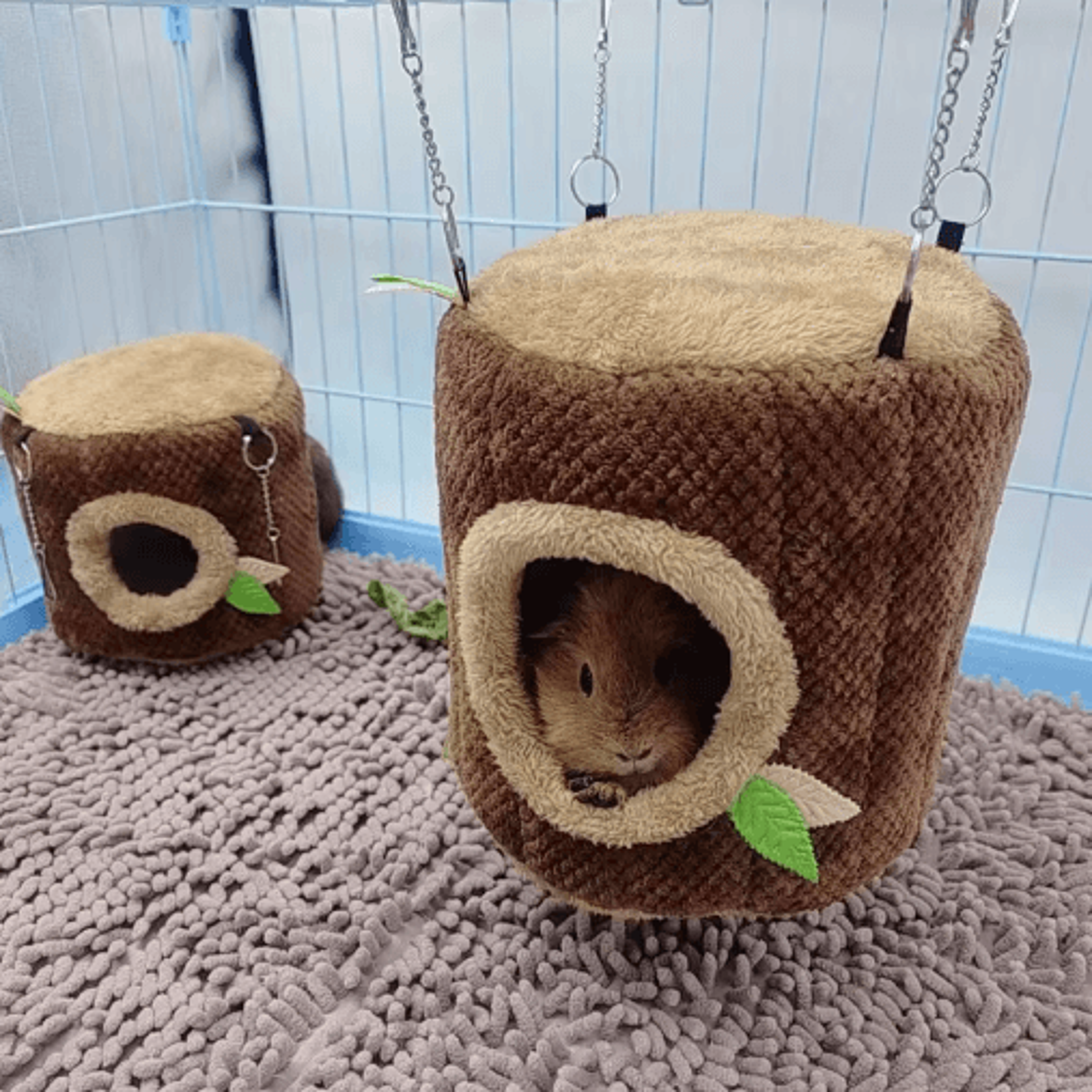Tree Stump Hamster Hammock House  Cozy Hanging Bed For Small Pets 4