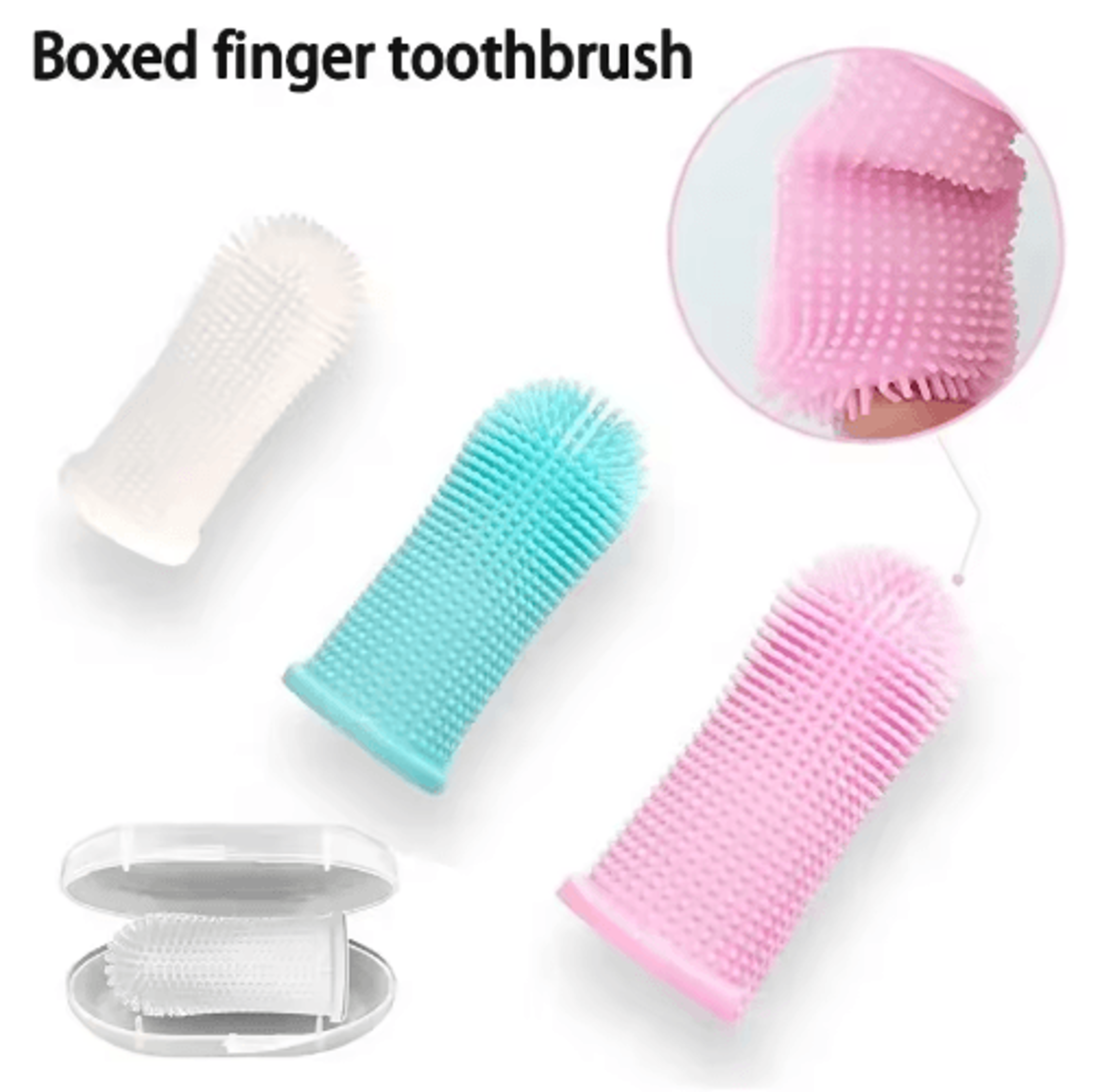 silicone pet finger toothbrush – gentle oral cleaning brush for dogs and cats