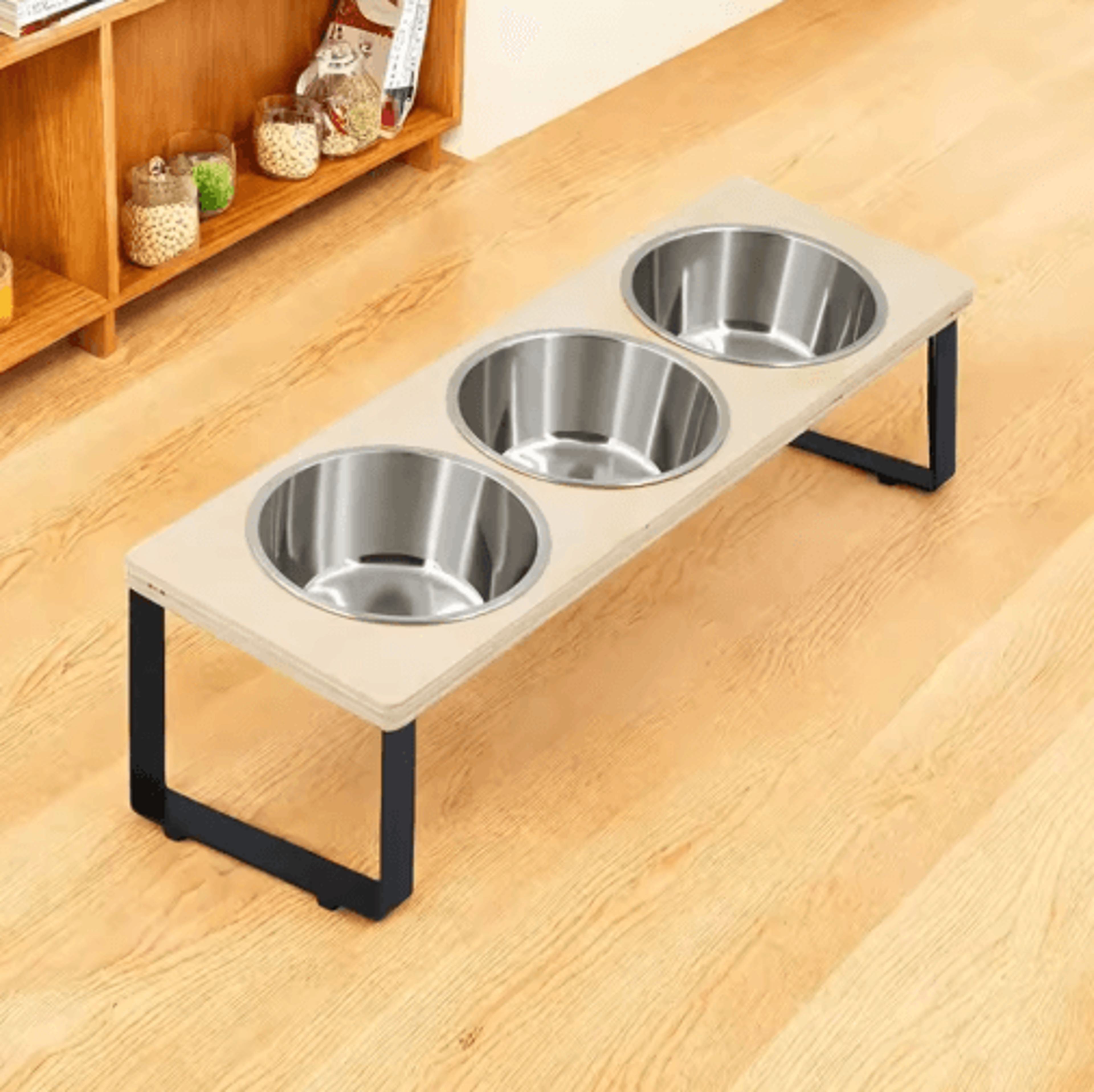 15 Tilted Elevated Cat Bowls  Raised Stainless Steel Feeding Set For Cats  Small Puppies 1