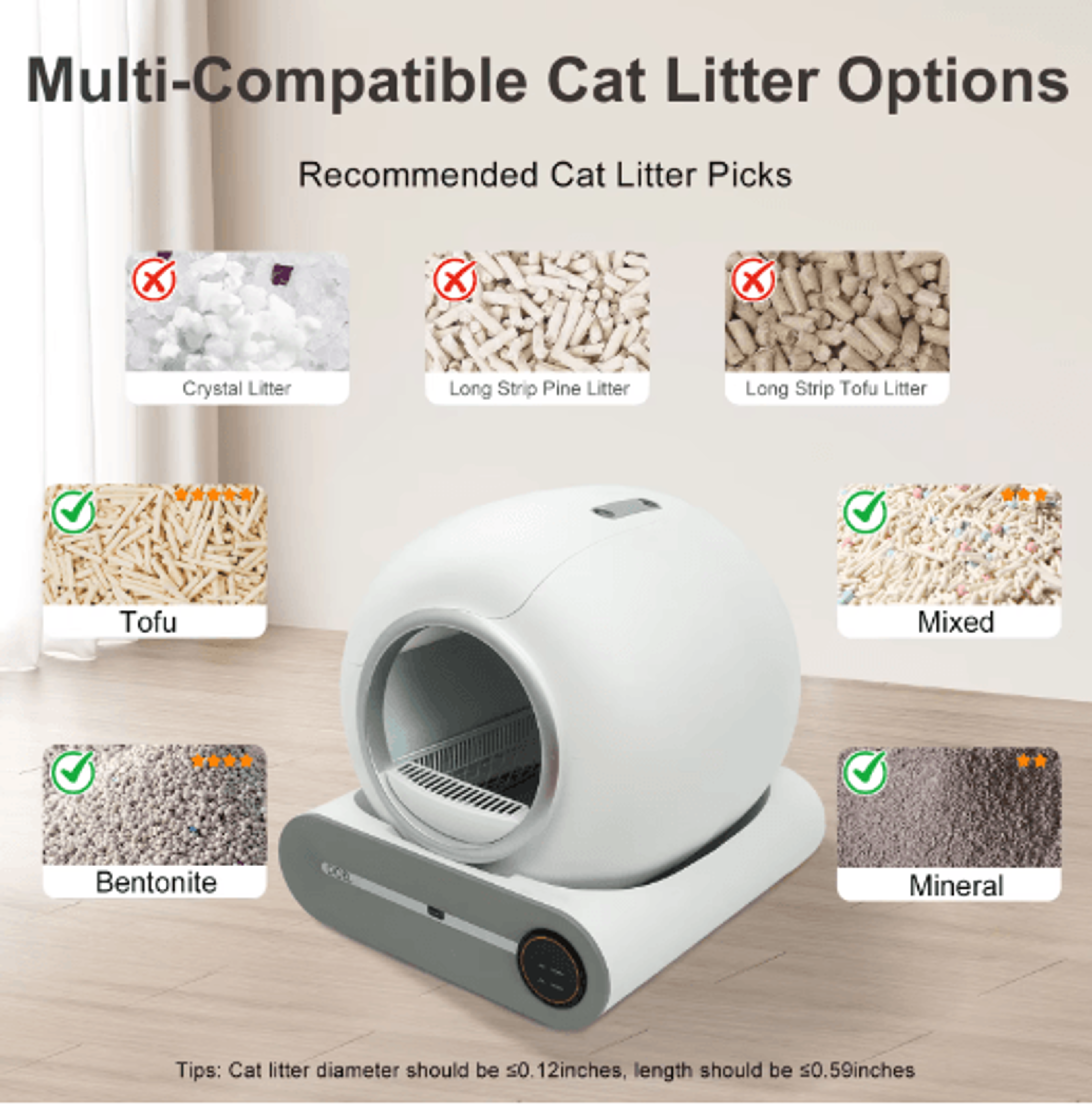 DOEL Smart Automatic Cat Litter Box  65L Self Cleaning Cat Toilet With App Control  WiFi 2