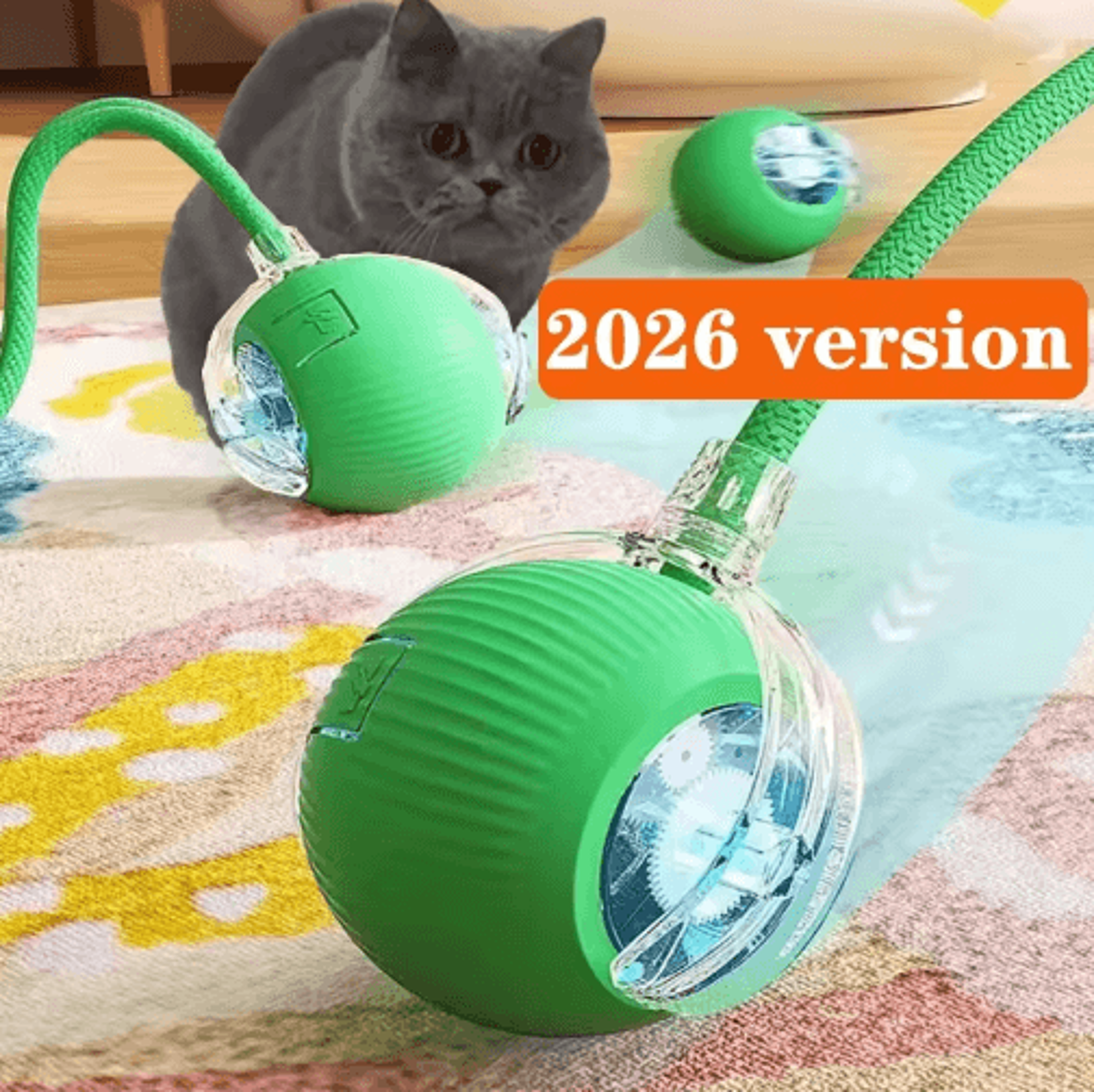 Smart Automatic Rolling Cat Ball  Rechargeable Interactive Toy For Active Cats  Kittens 0