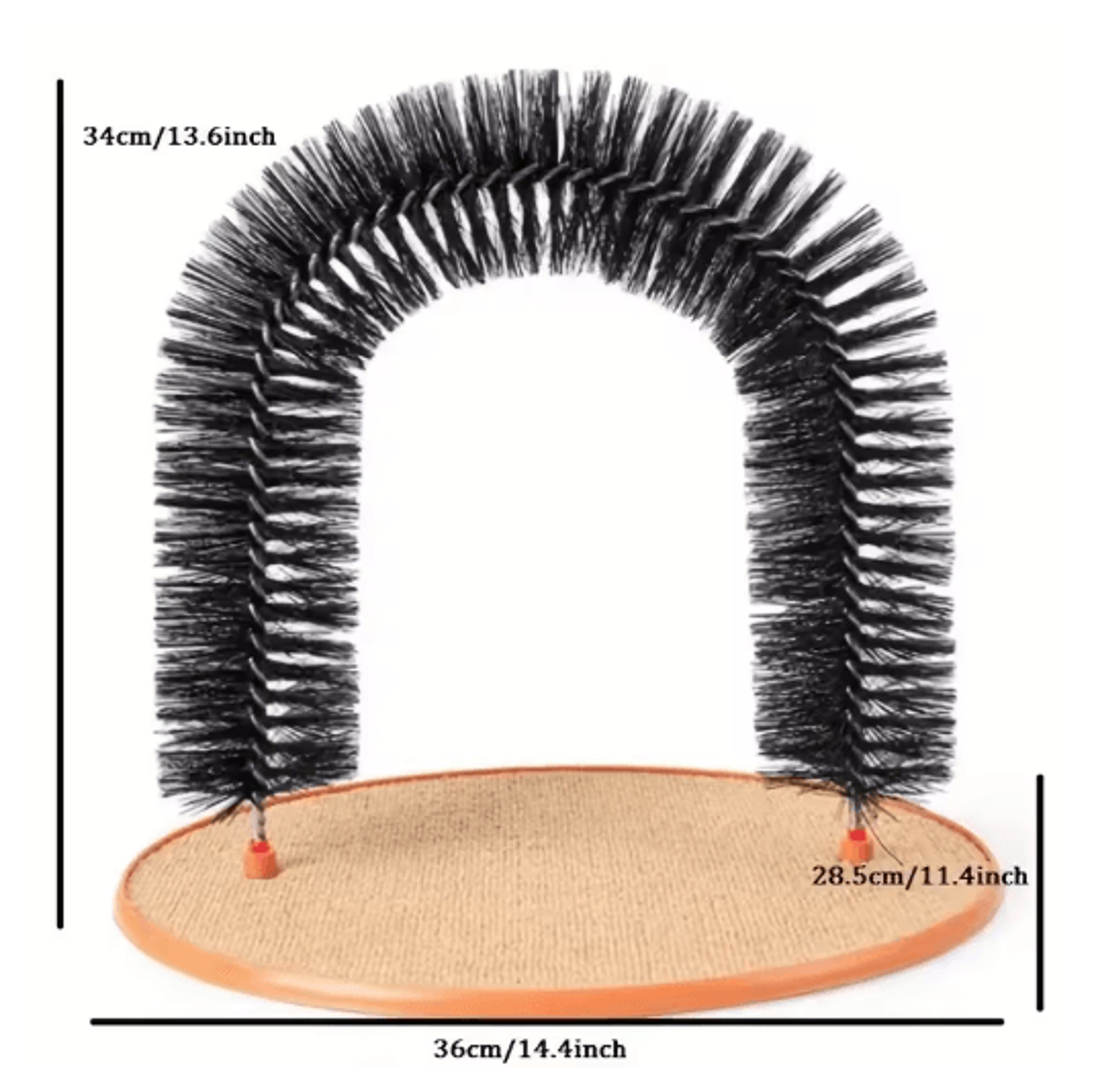 Interactive Cat Grooming Arch With Massage Brush  Scratching Pad 6