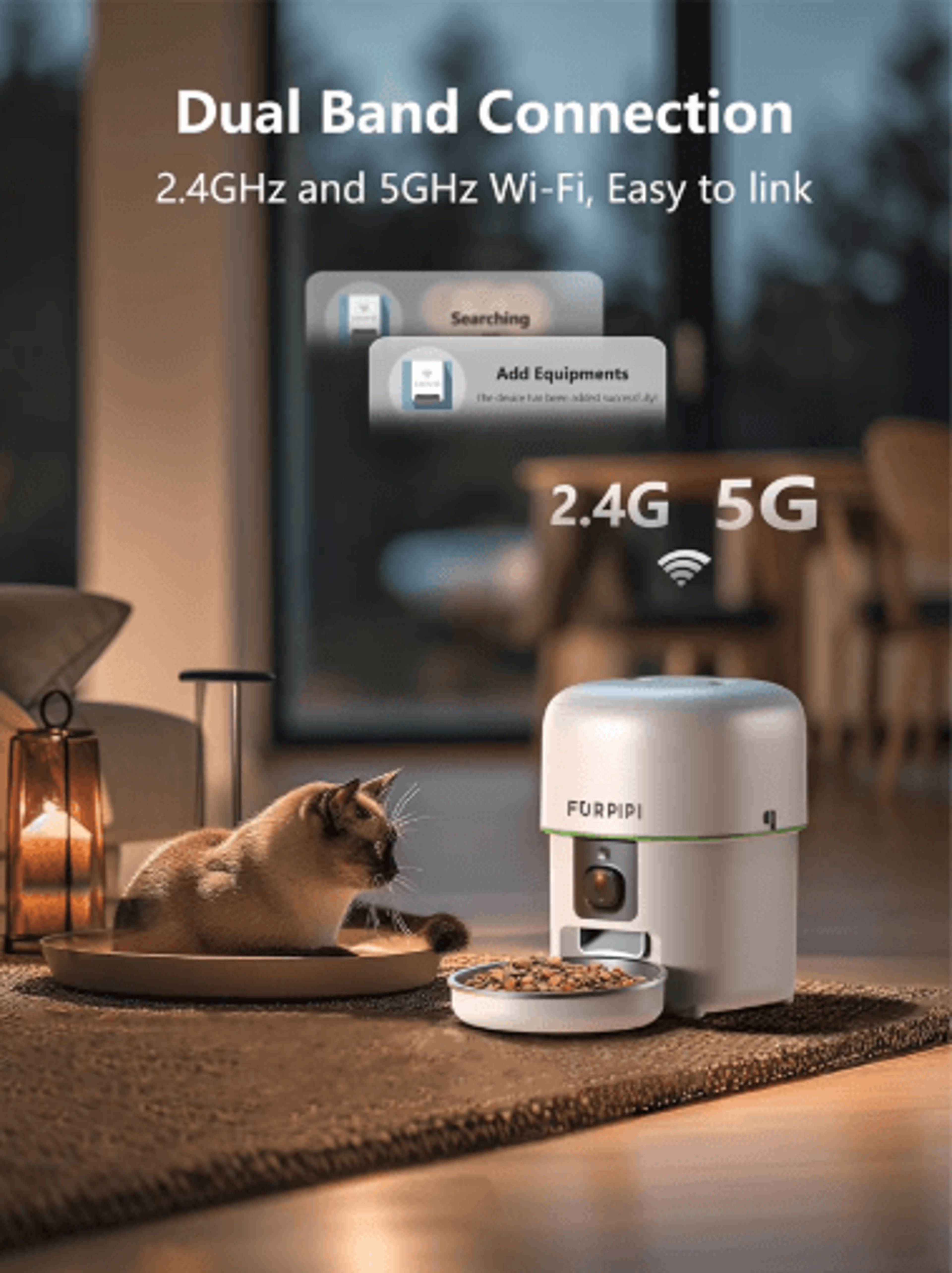 1080P HD Smart WiFi Automatic Pet Feeder With Camera For Cats  Dogs 10