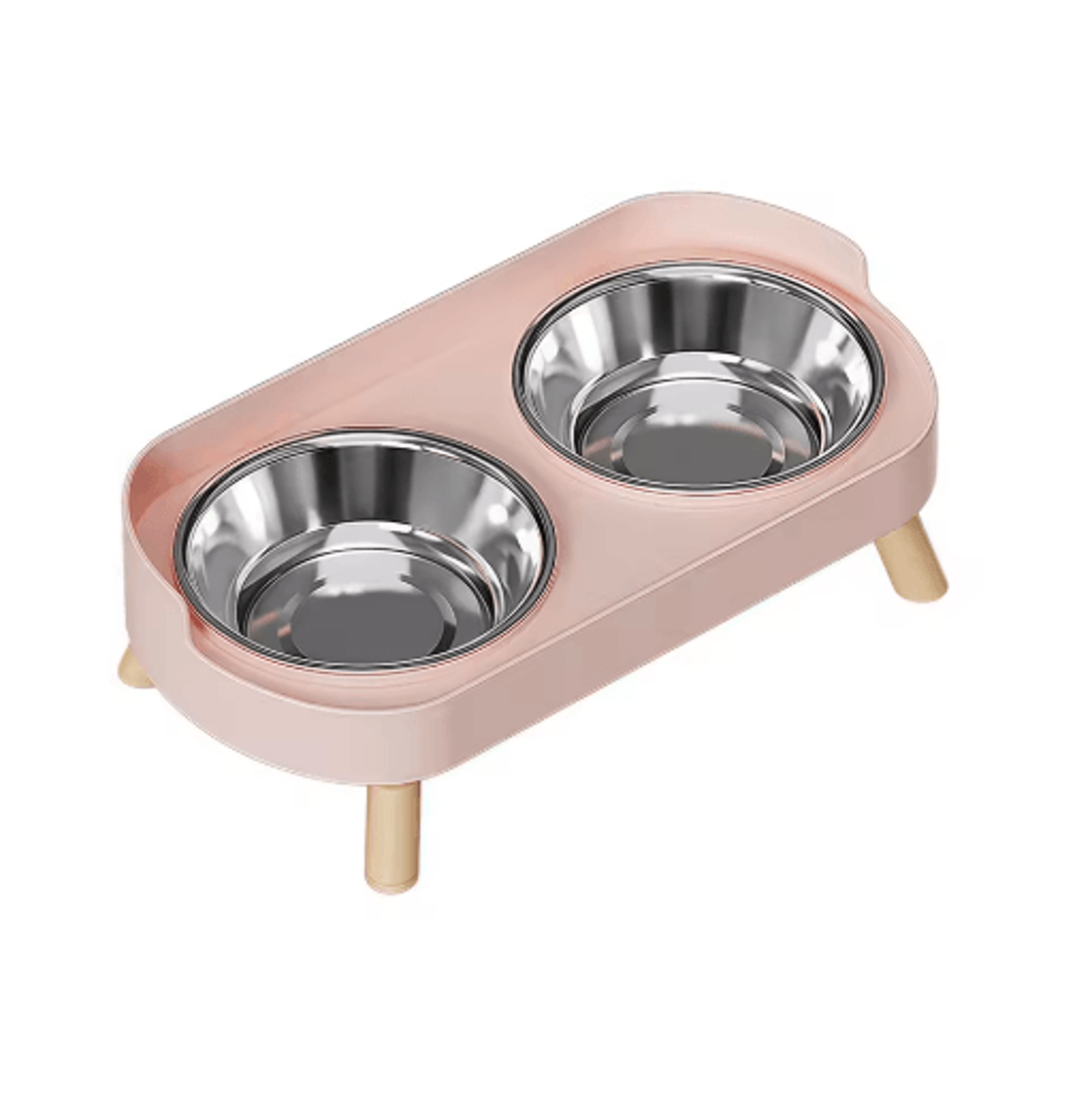 Double Ceramic Elevated Cat Food  Water Bowl Set For Cats  Dogs 2