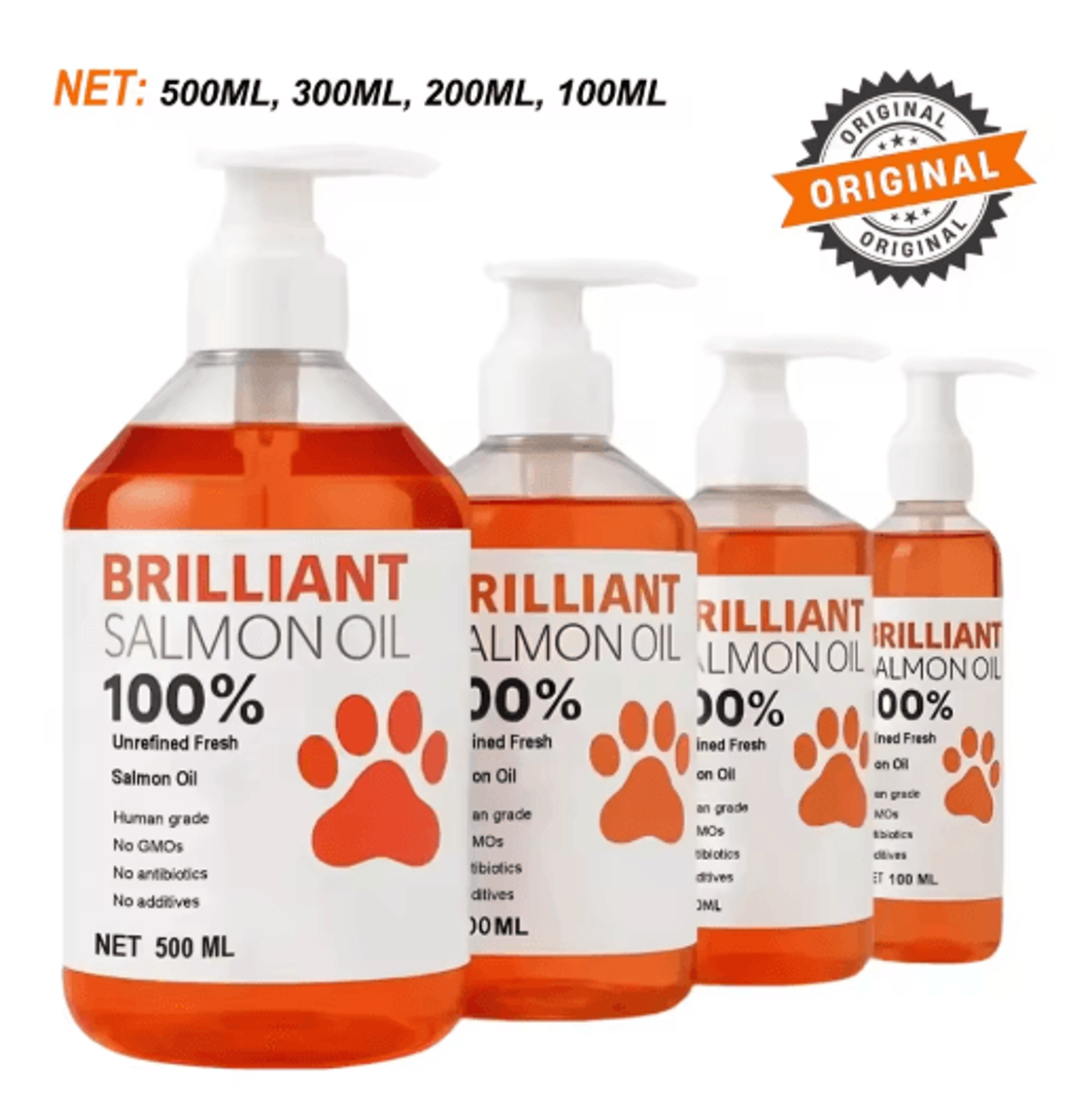 human-grade salmon oil omega 3 supplement for dogs & cats