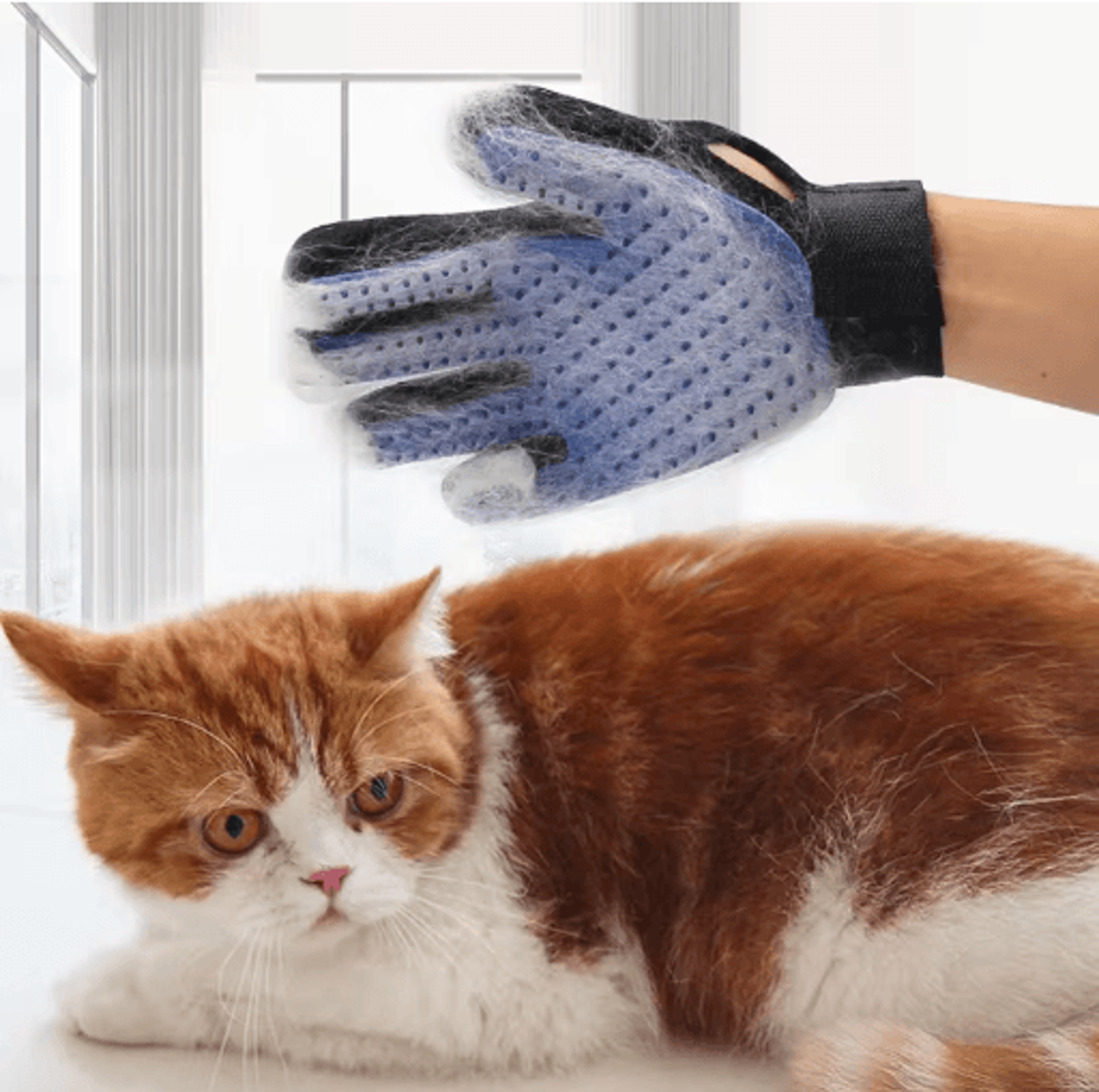 Silicone Pet Grooming Gloves For Cat  Dog Hair Removal 3
