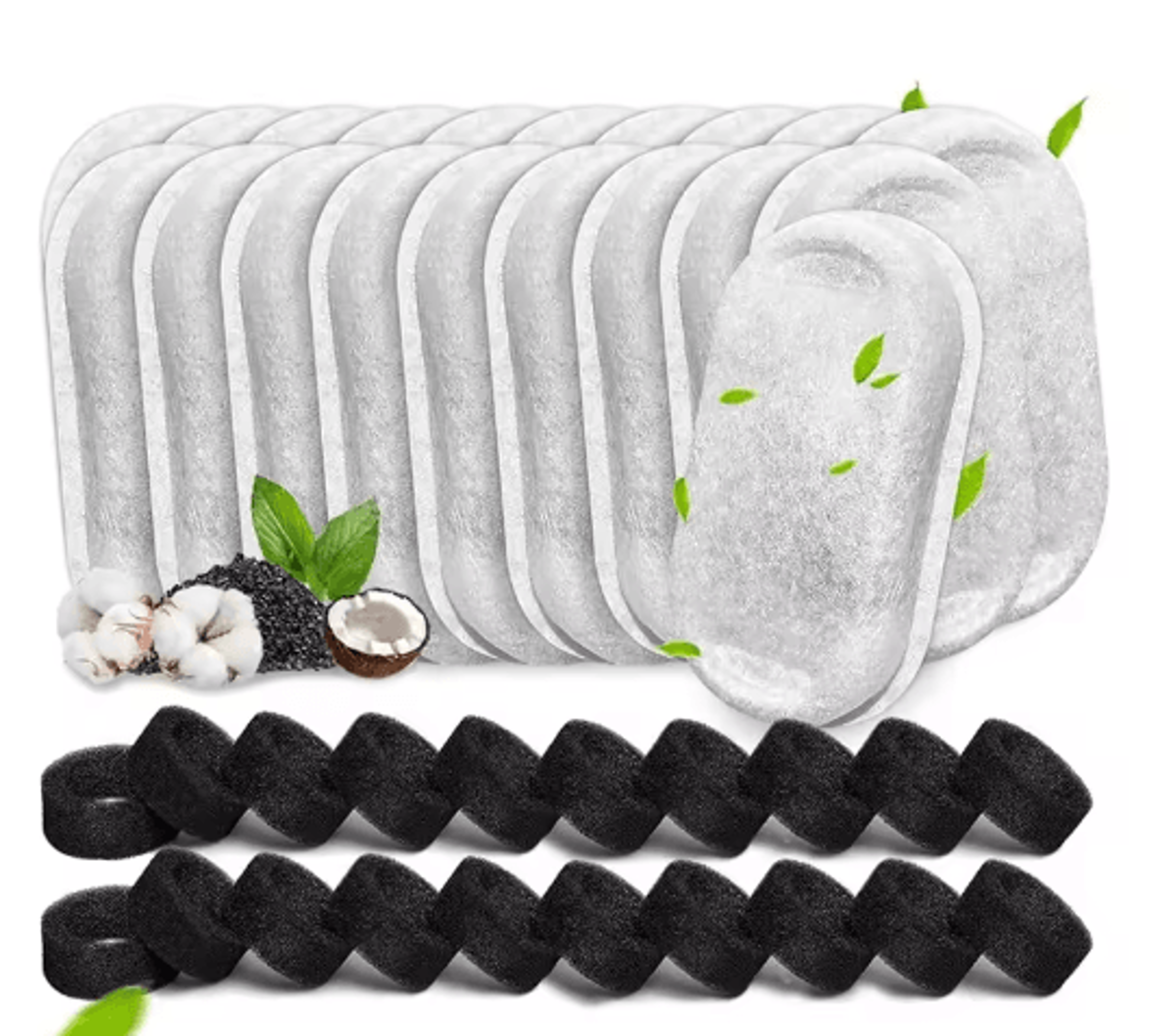 40PCS Replacement Filters  Sponge Set For Cat Water Fountains 1