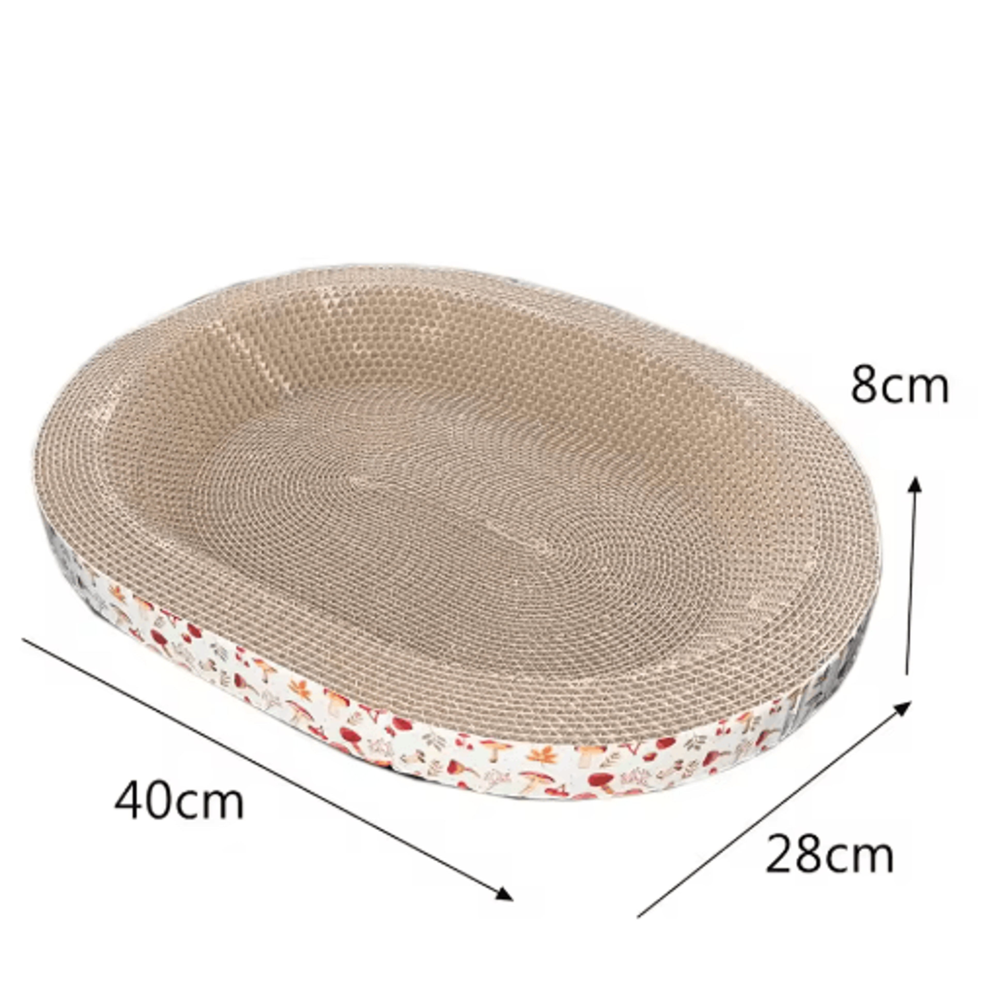 Oval Corrugated Cat Scratching Board  Claw Grinding Nest 2