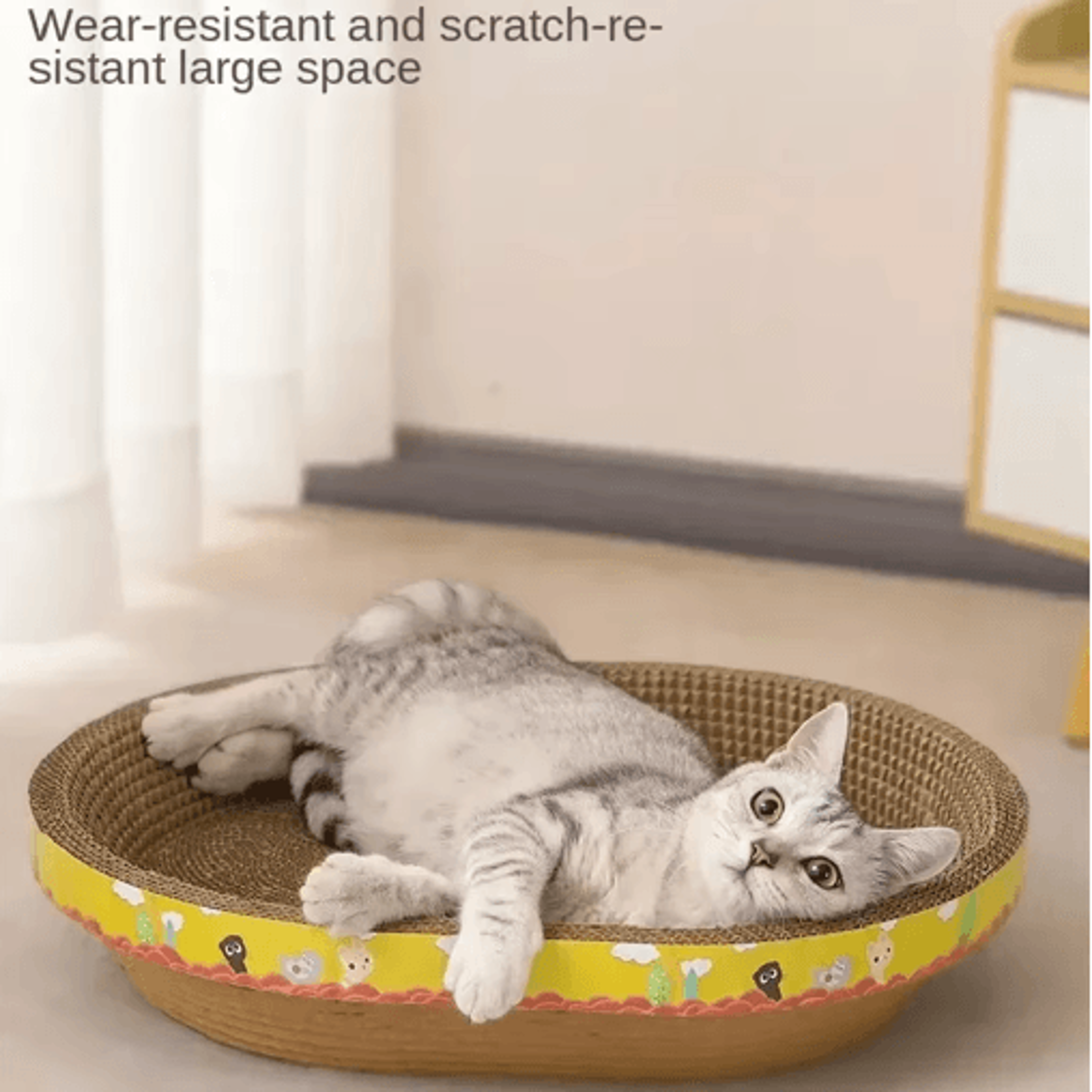 Oval Corrugated Cat Scratching Board  Claw Grinding Nest 6