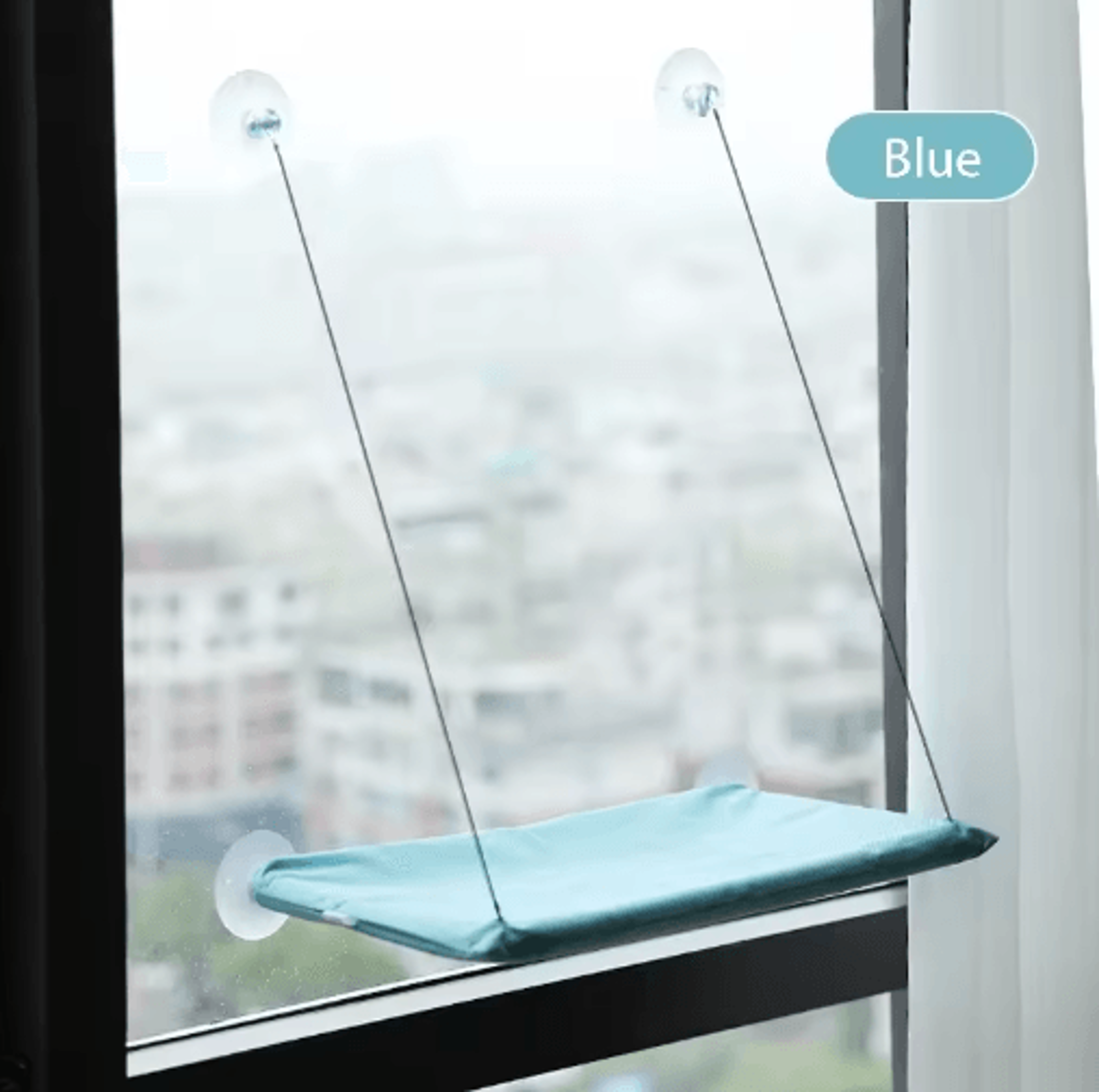 HeavyDuty Hanging Cat Window Hammock Bed With Climbing Frame Support 4