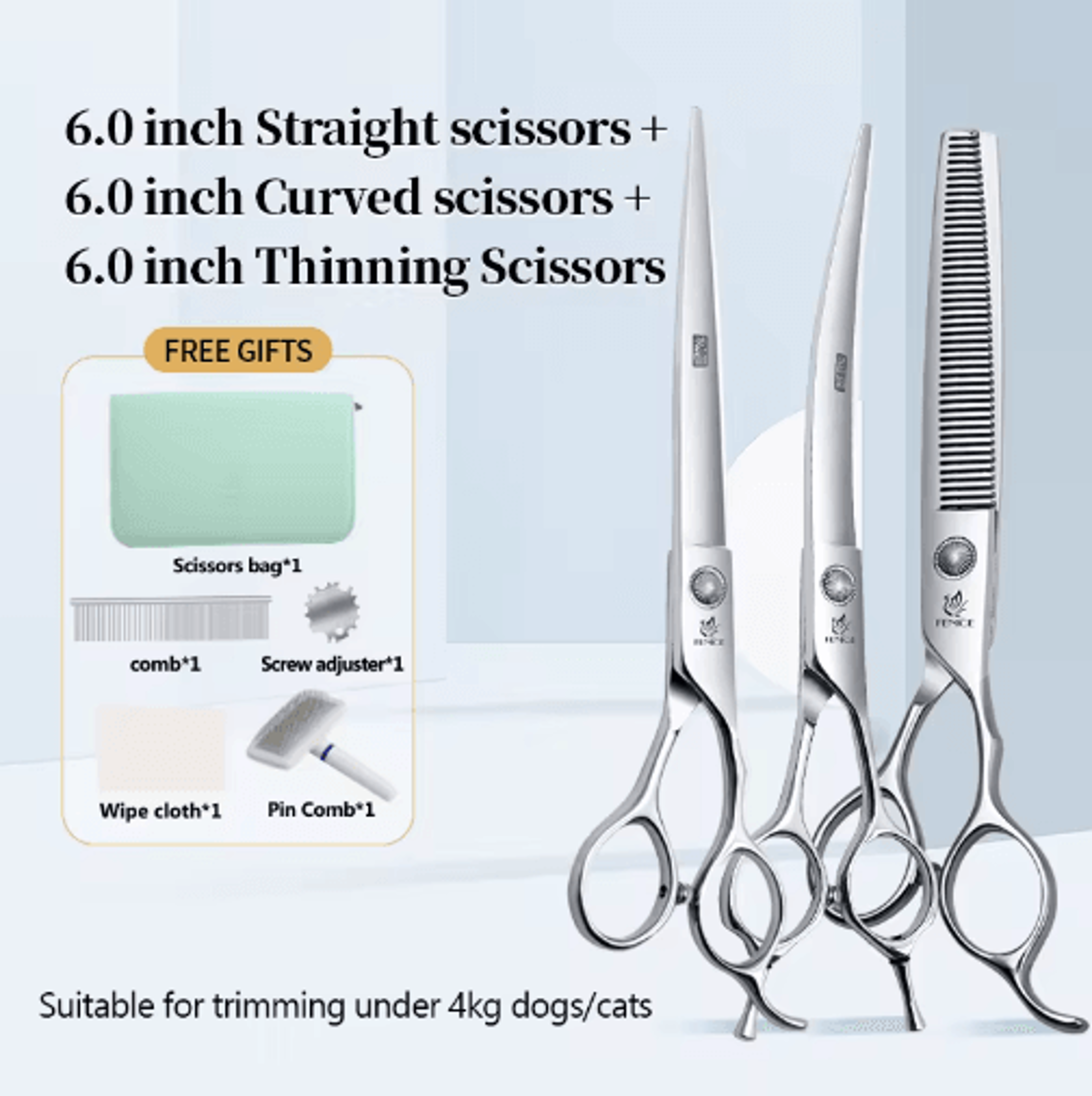 Fenice Professional Pet Grooming Shears Set For Dogs  Cats 4