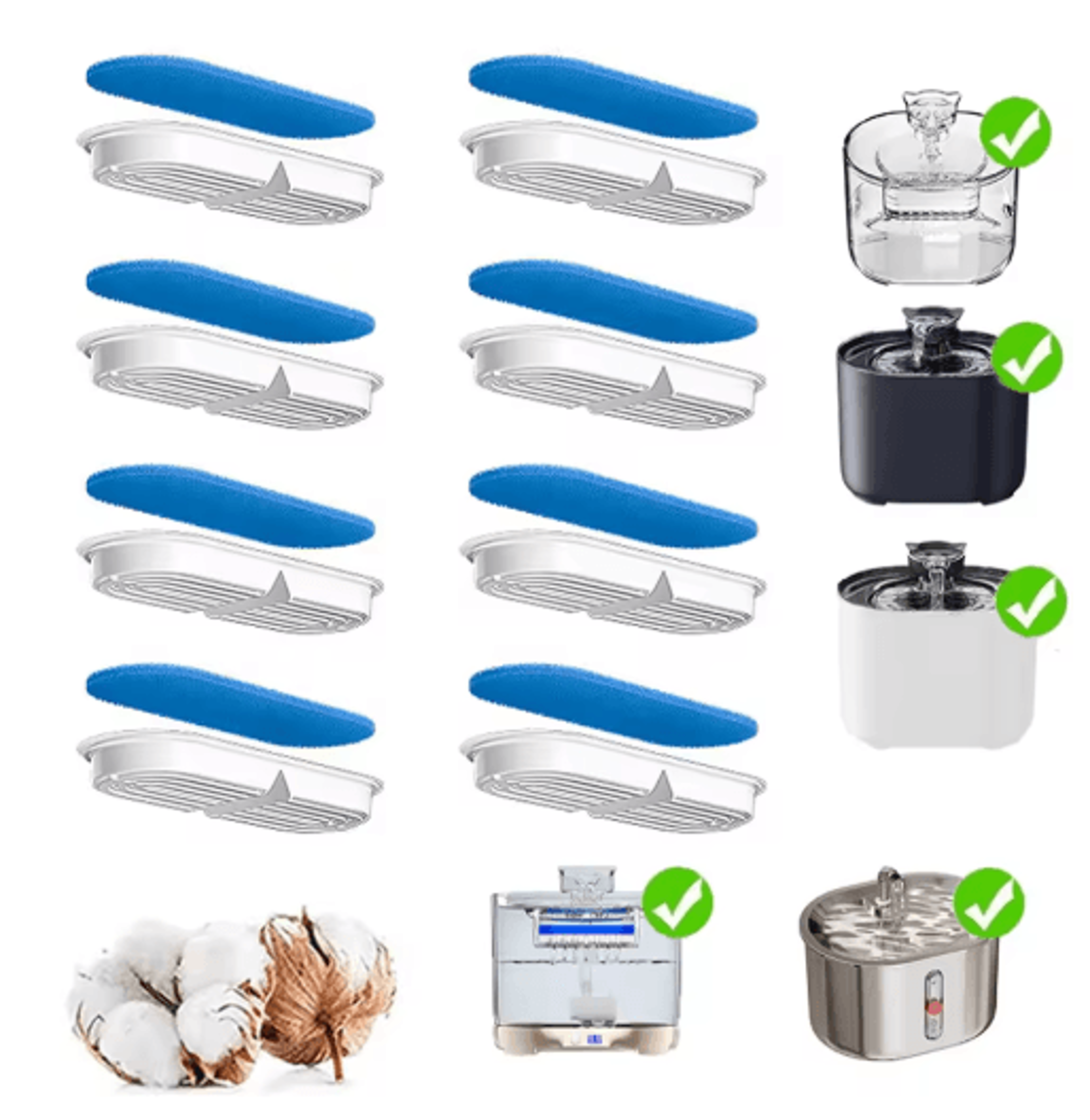 activated carbon replacement filters for fw666 cat water fountain