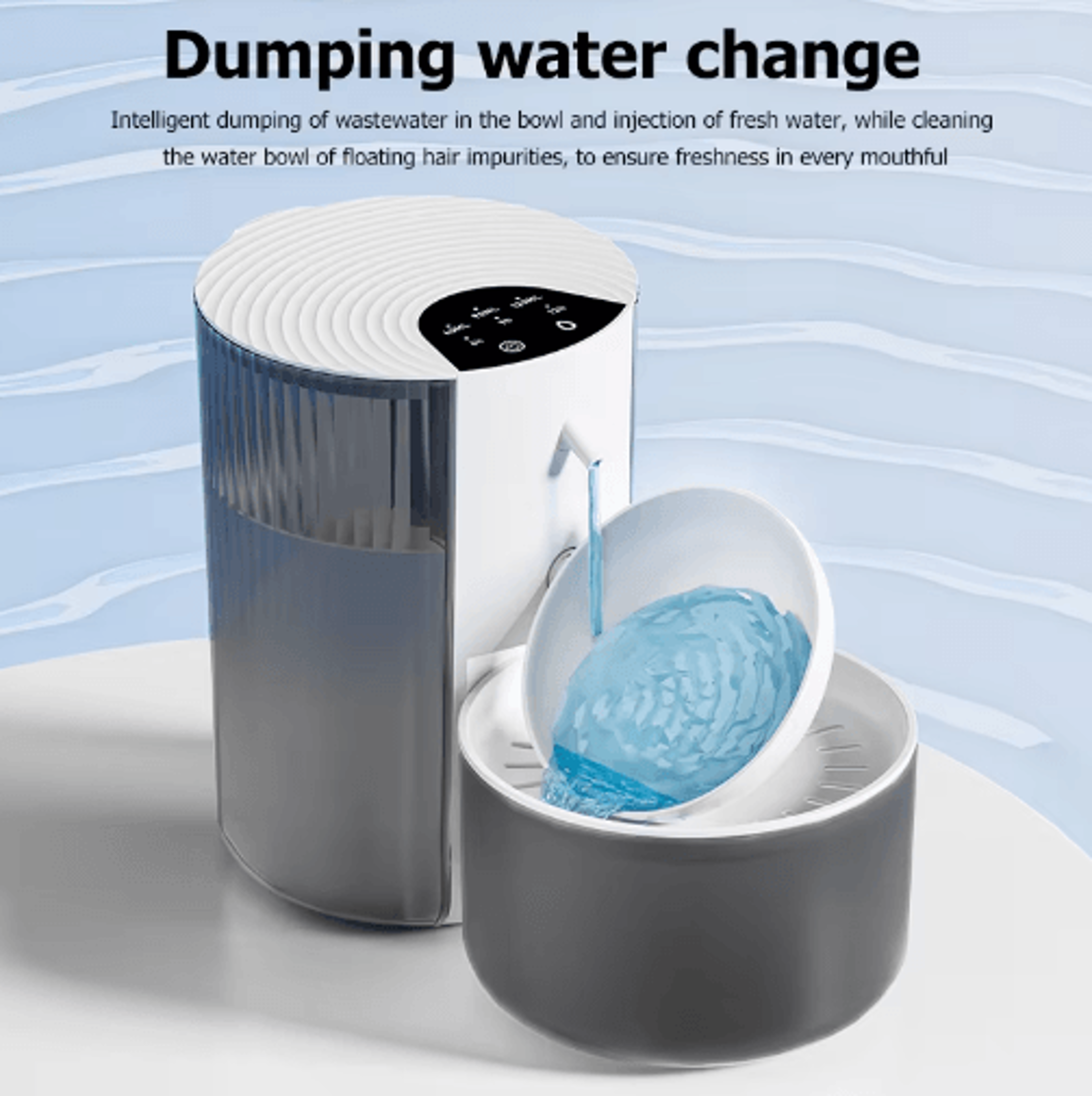 rechargeable wireless smart pet water fountain for cats & dogs