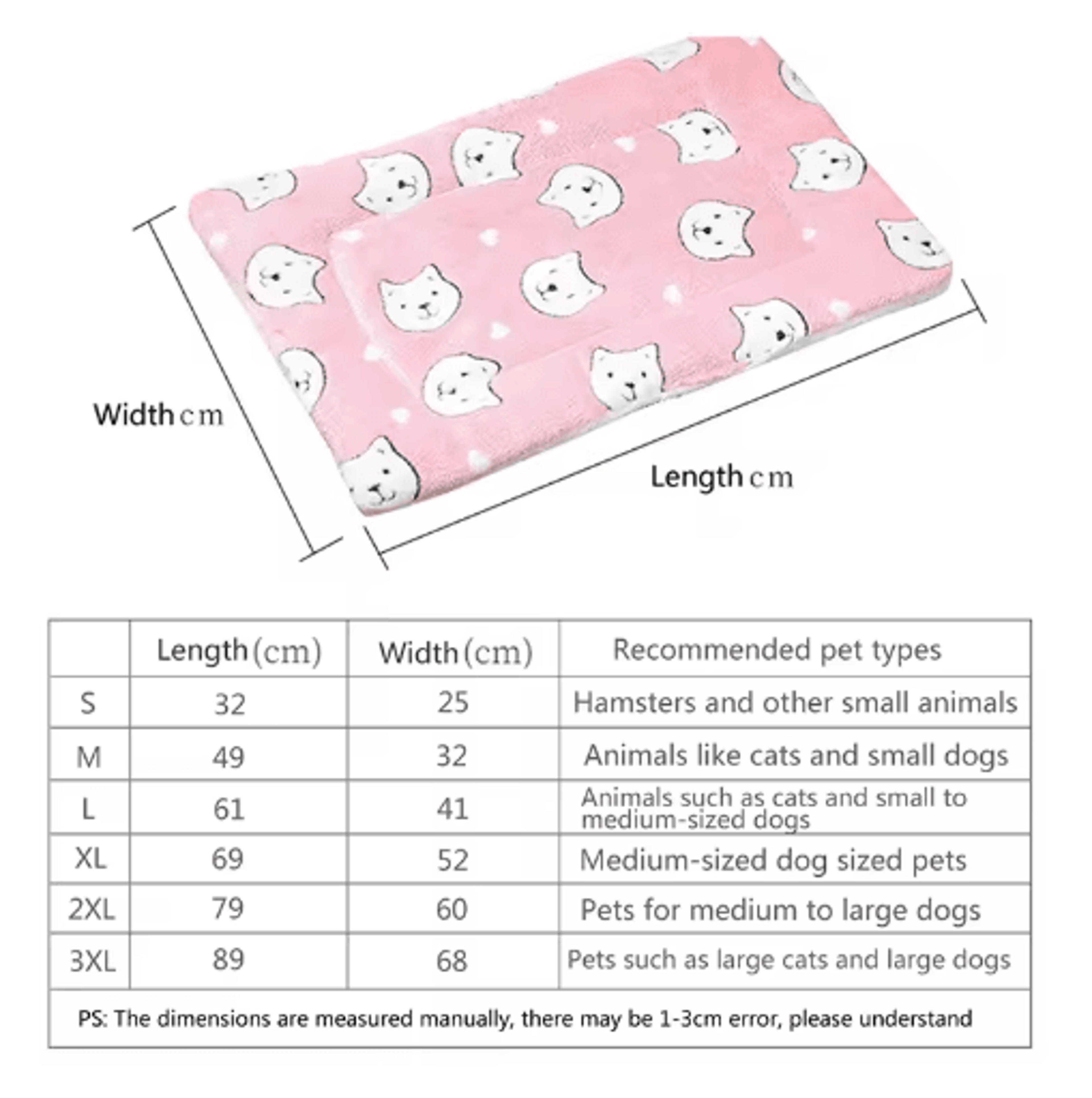 Cloud Nest Thickened Flannel Pet Sleeping Mat Warm Cushion For Cats  Small Dogs 6