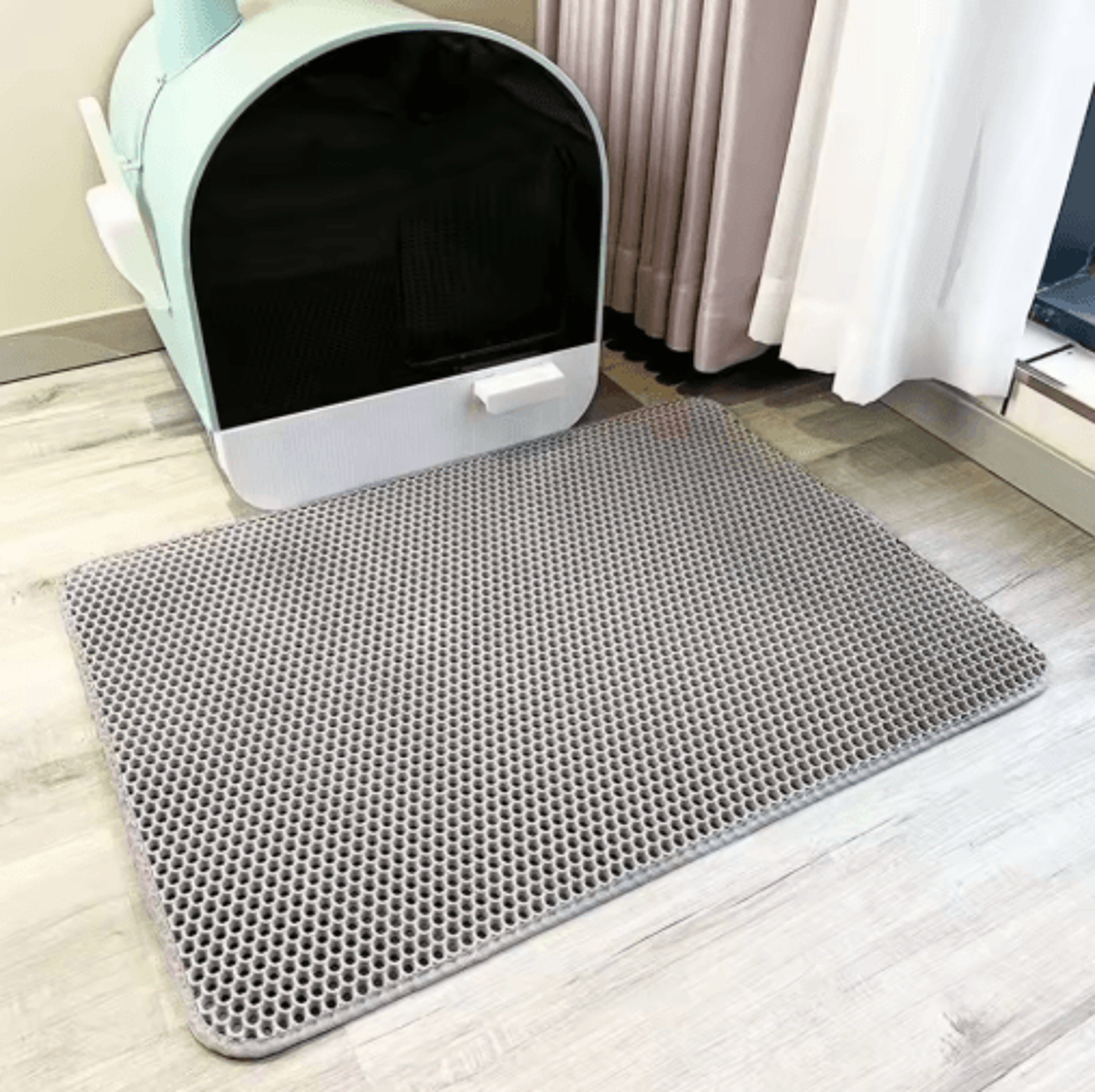 TrapGuard DoubleLayer Waterproof Cat Litter Mat Washable Sand Trapping Pad 1