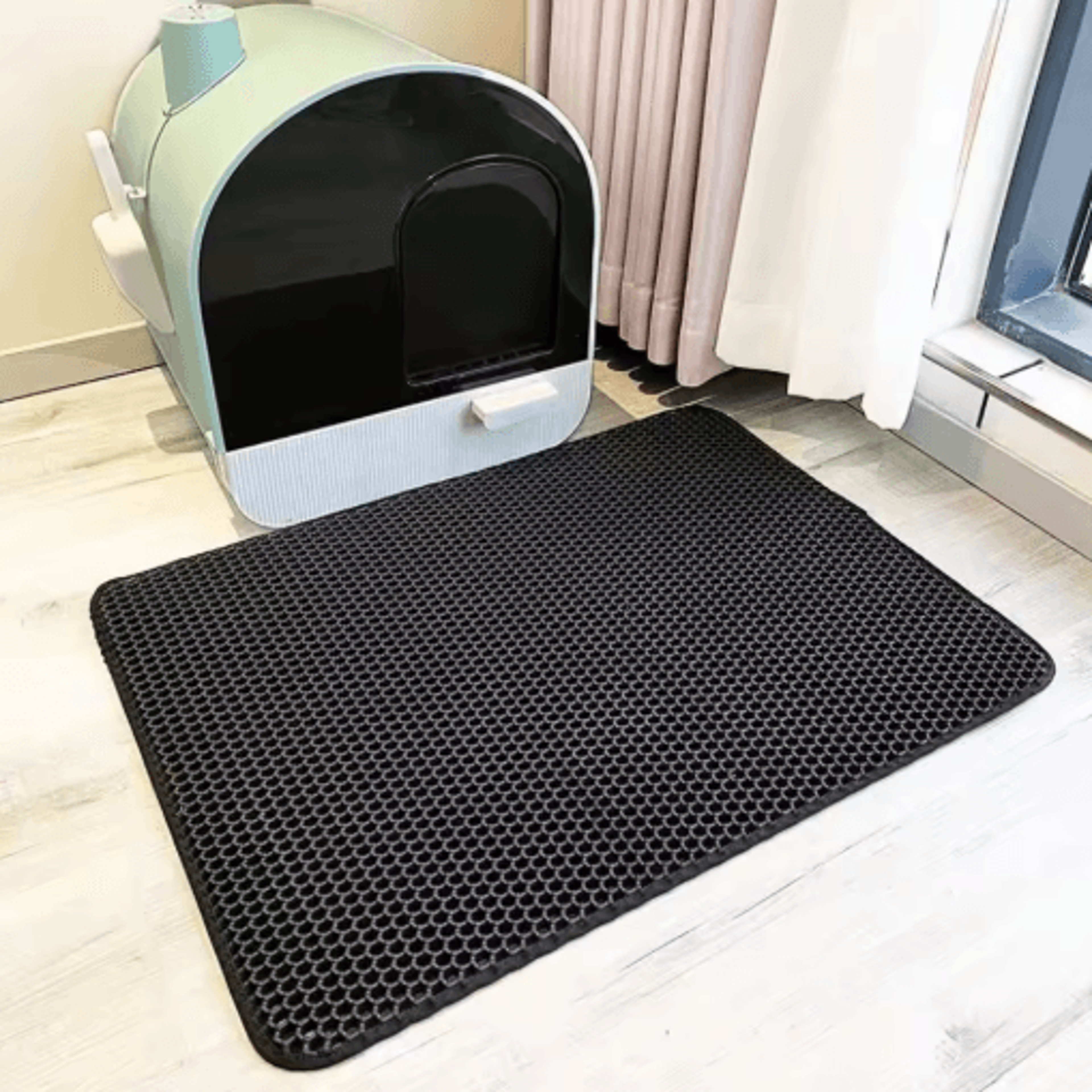 TrapGuard DoubleLayer Waterproof Cat Litter Mat Washable Sand Trapping Pad 3