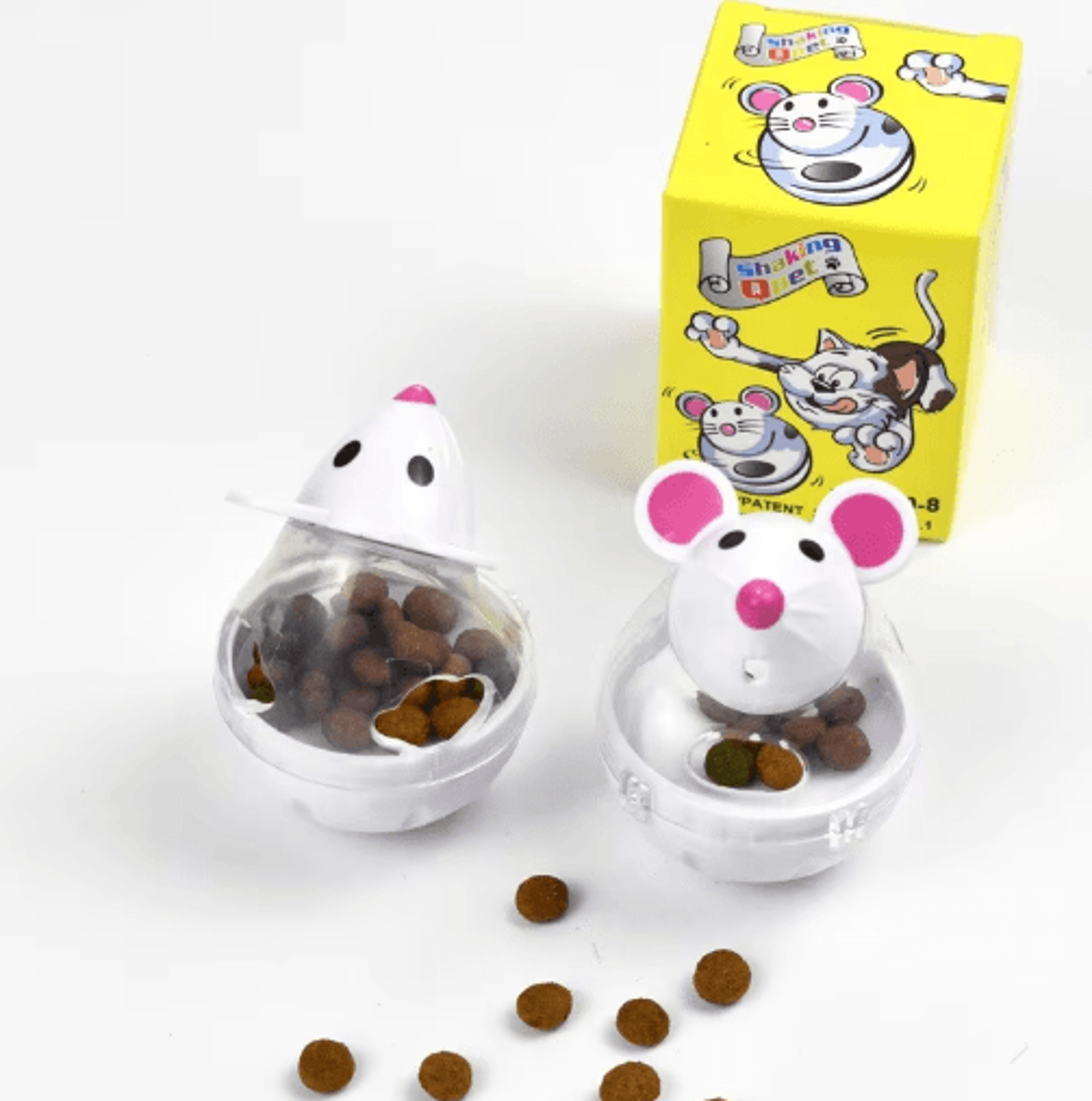 Cheesy Chase Interactive Mouse Treat Ball  Slow Feeding Puzzle Cat Toy 5