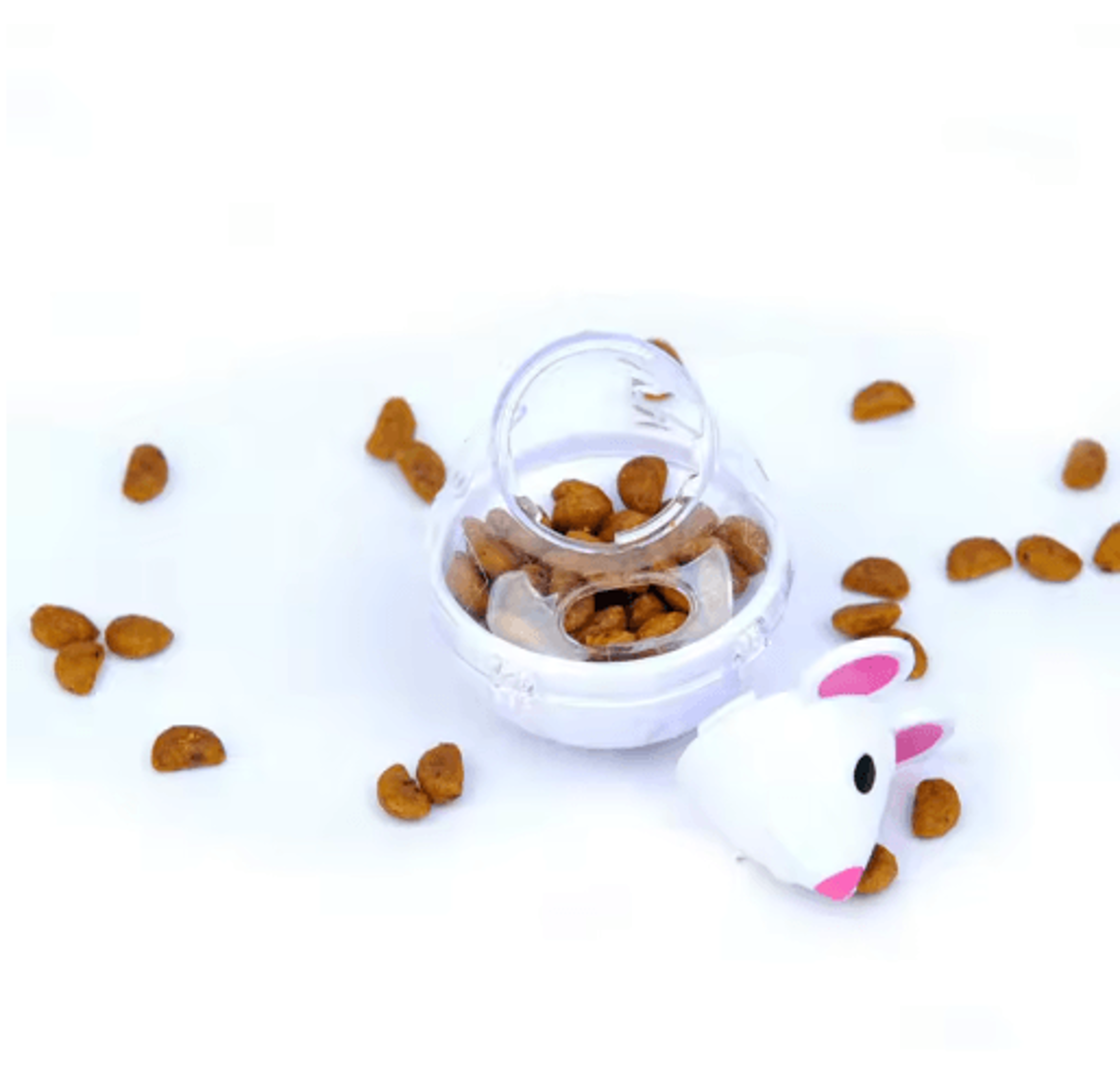Cheesy Chase Interactive Mouse Treat Ball  Slow Feeding Puzzle Cat Toy 6