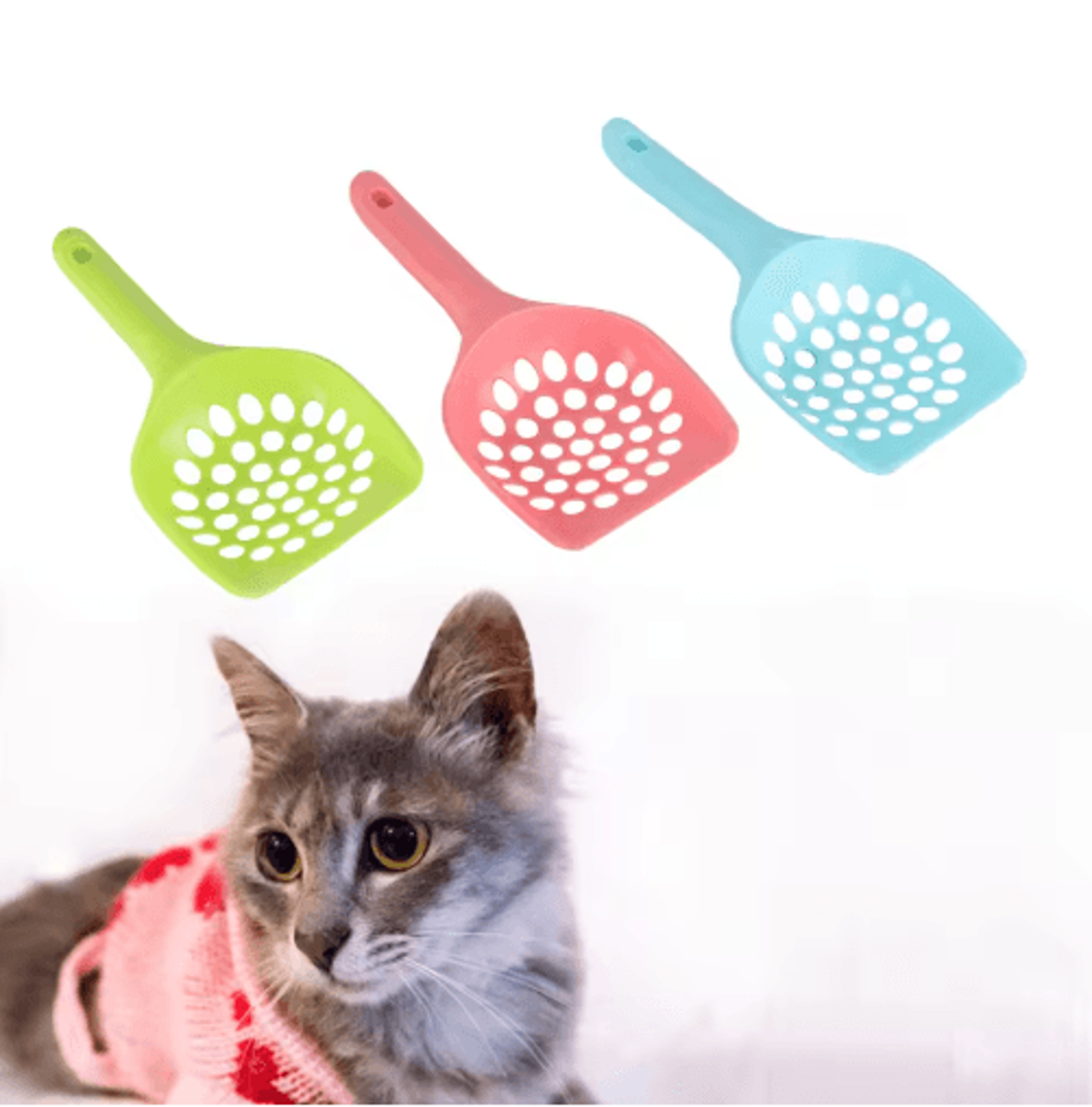 cleansif durable cat litter scoop – thickened mesh cleaning shovel
