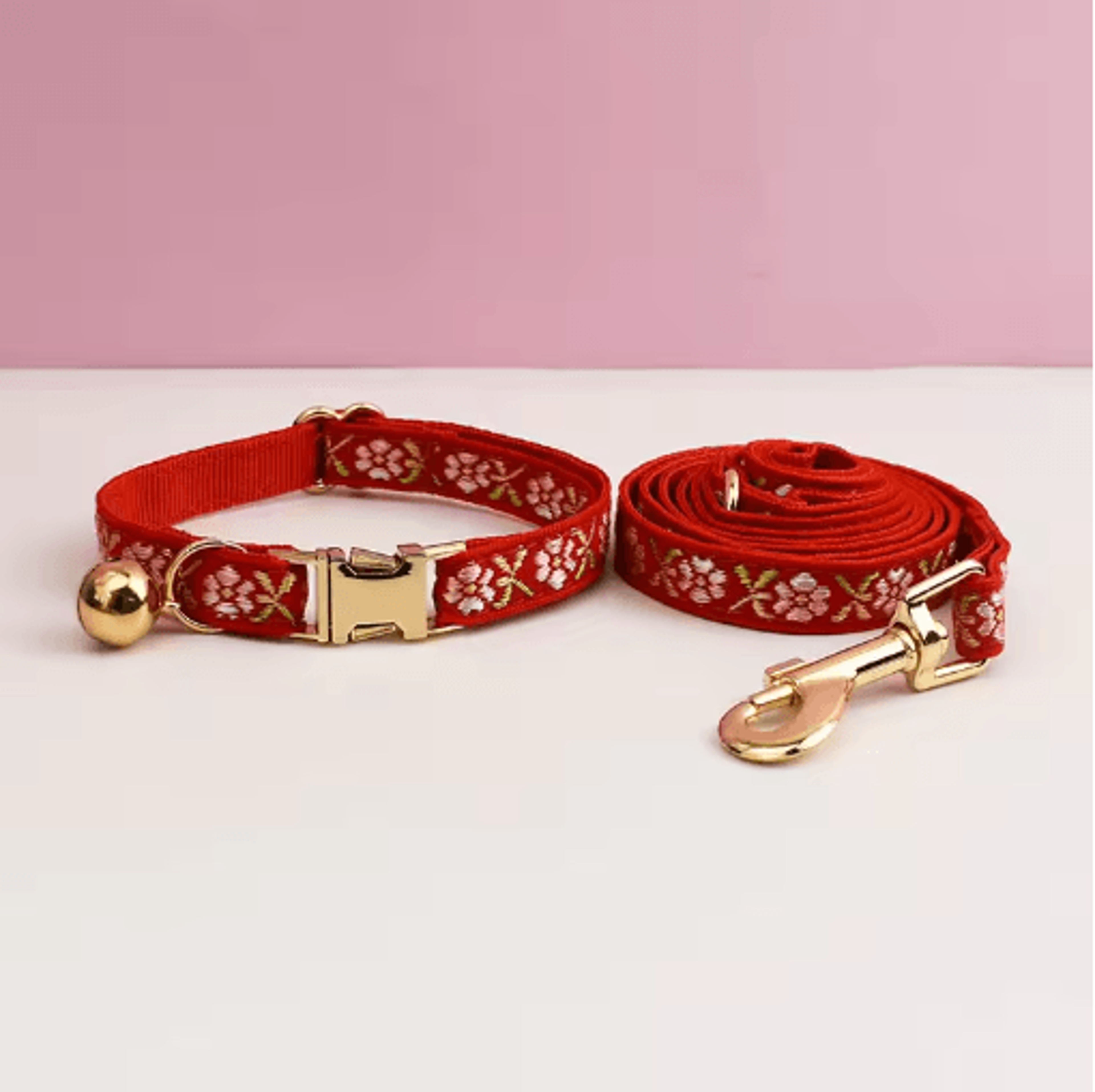 Charm Paws Personalized Cat Collar  Leash Set With Bell And Engraved Name Tag 7