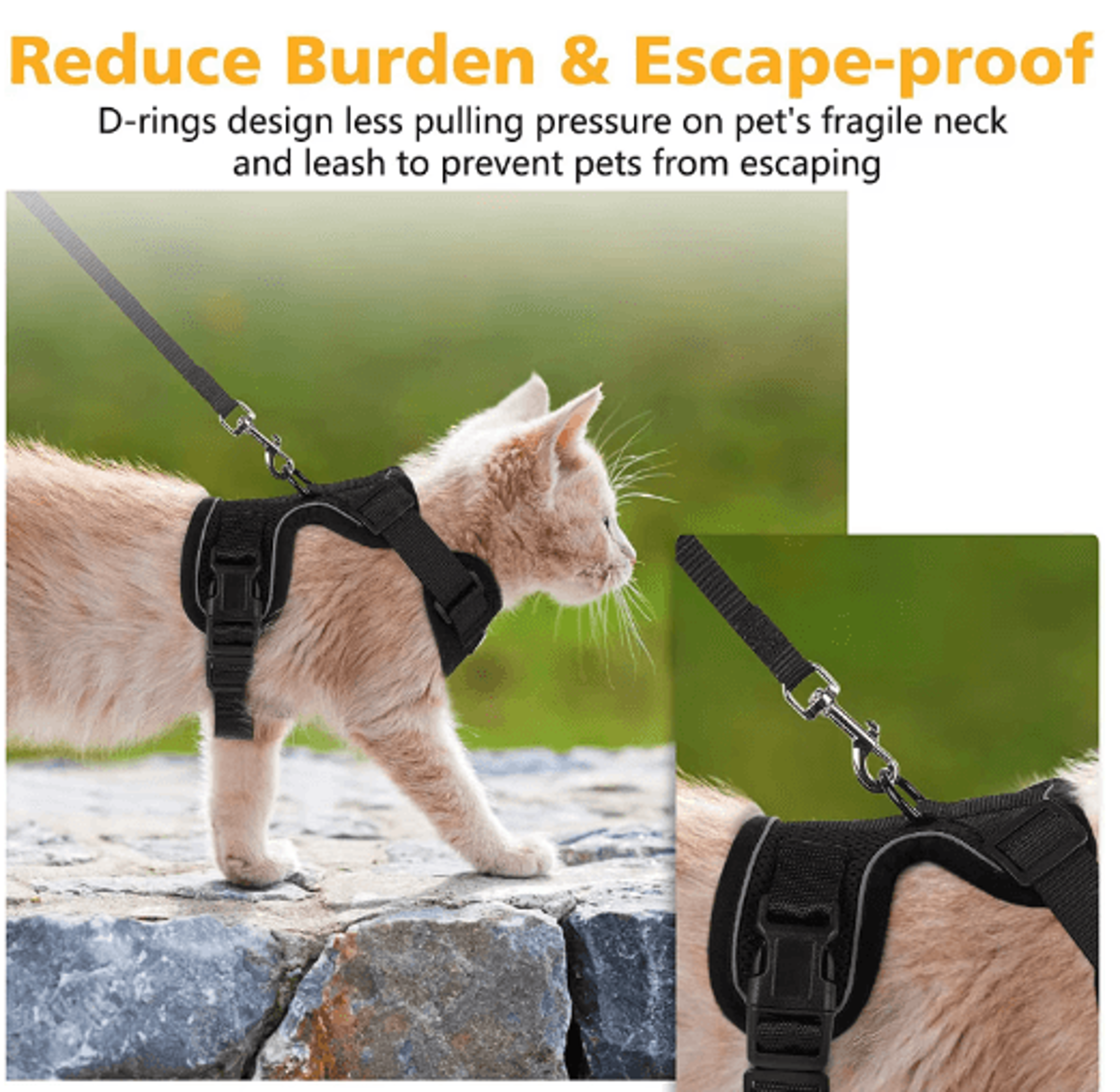 EasyControl Escape Proof Cat Harness  Leash Vest For Safe Walking 6